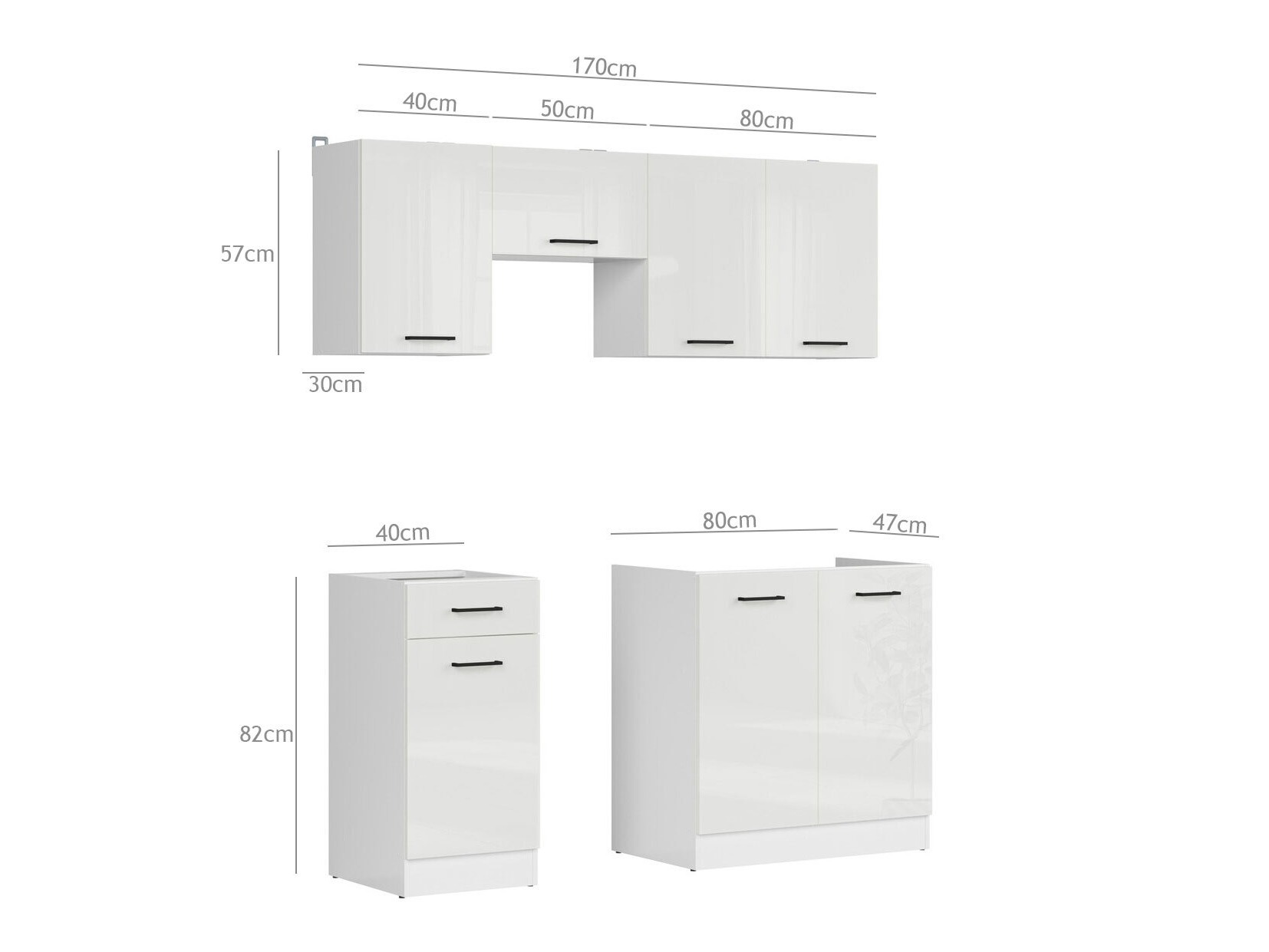 Set da cucina modulare Classic Grey 117