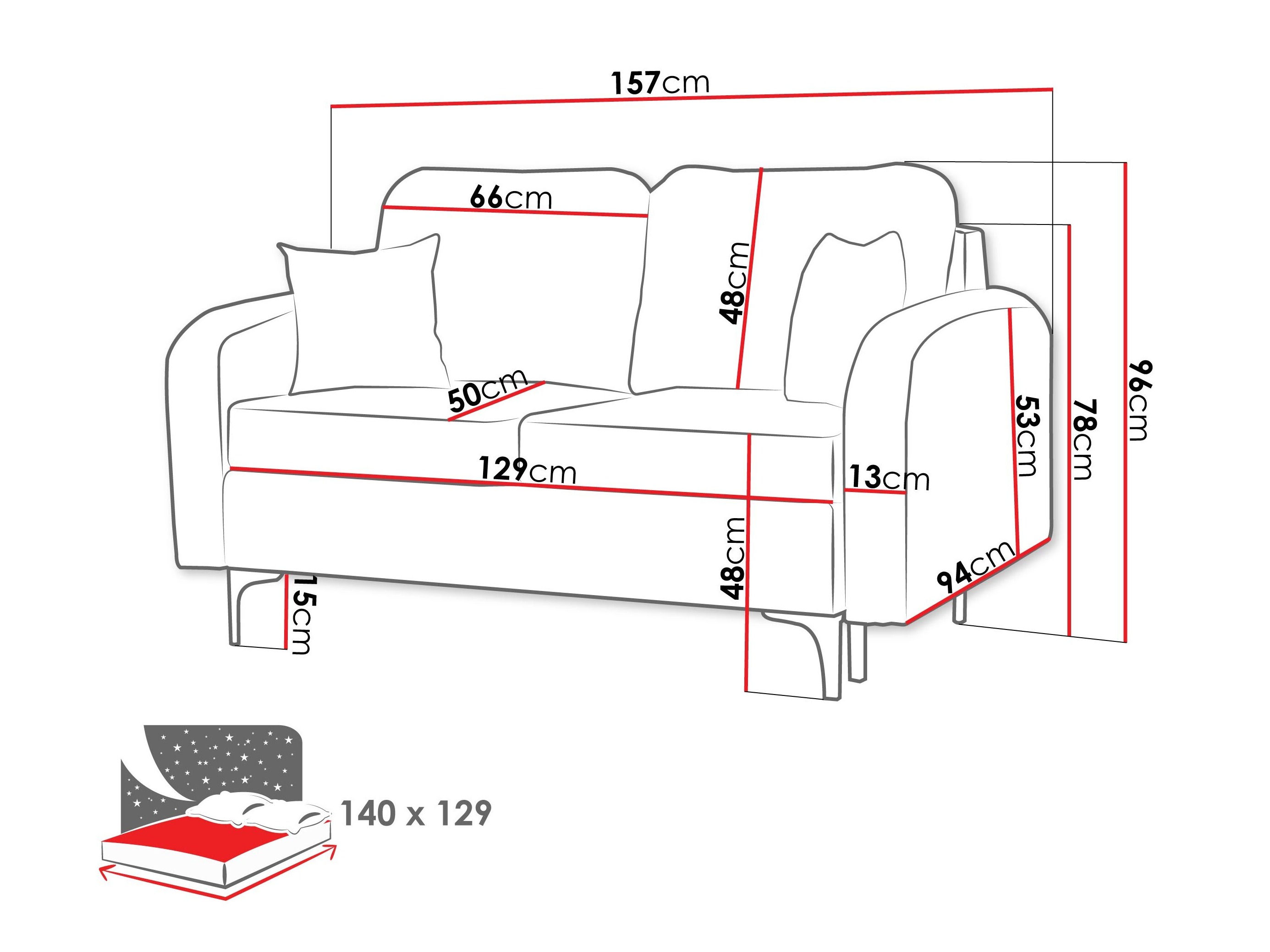 Divano letto Torlua 101 (Manila 25)