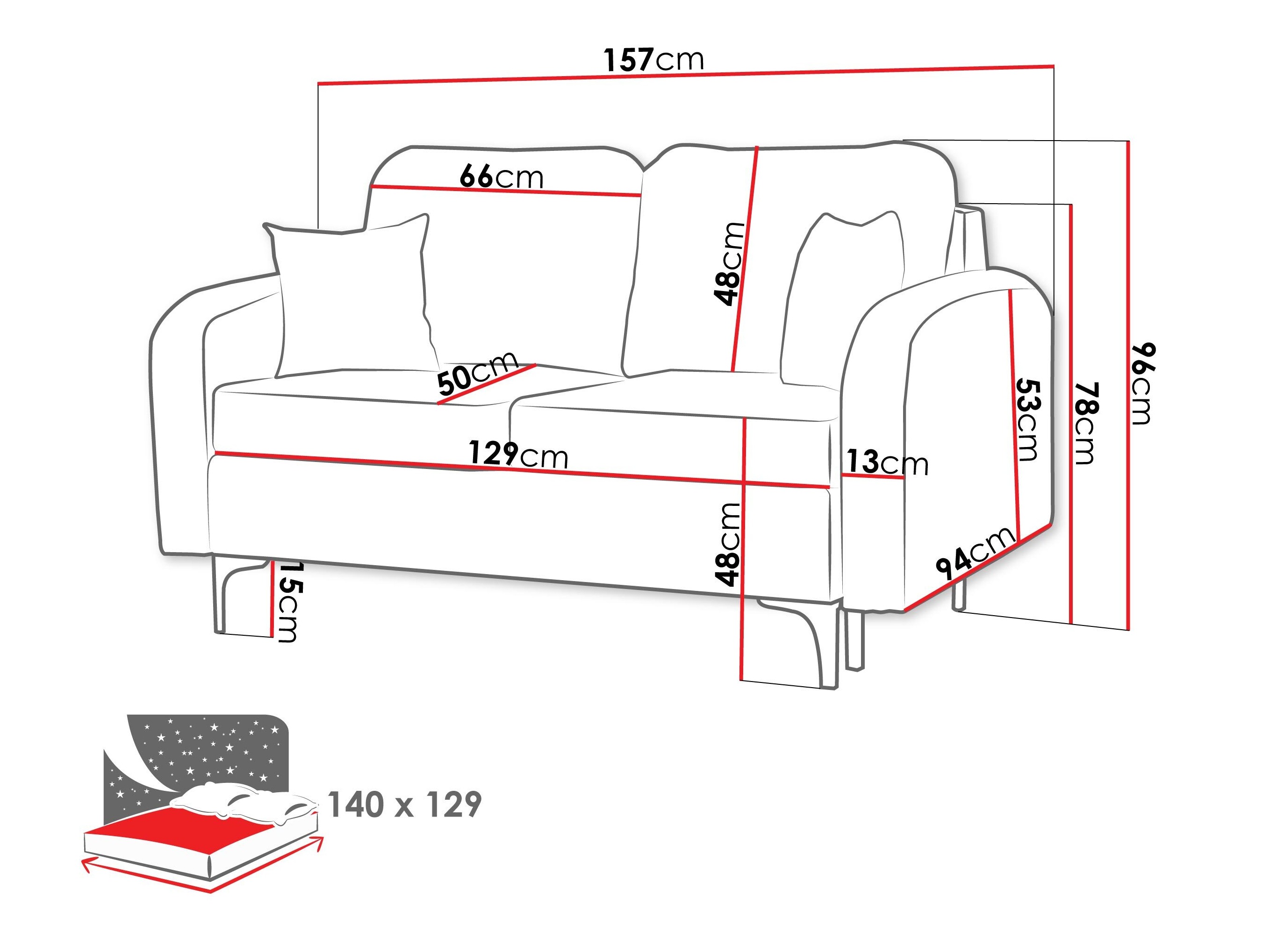 Divano letto Torlua 101 (Manila 35)