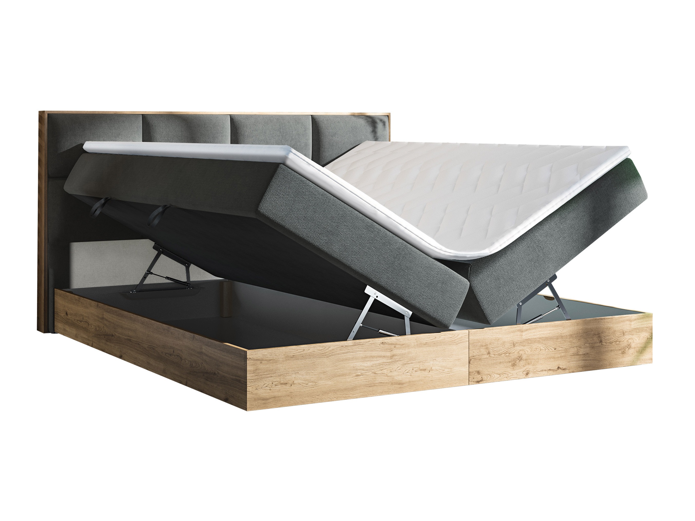 Letto continentale ComfiDream Miraena (Quercia dorata + Soro 100)