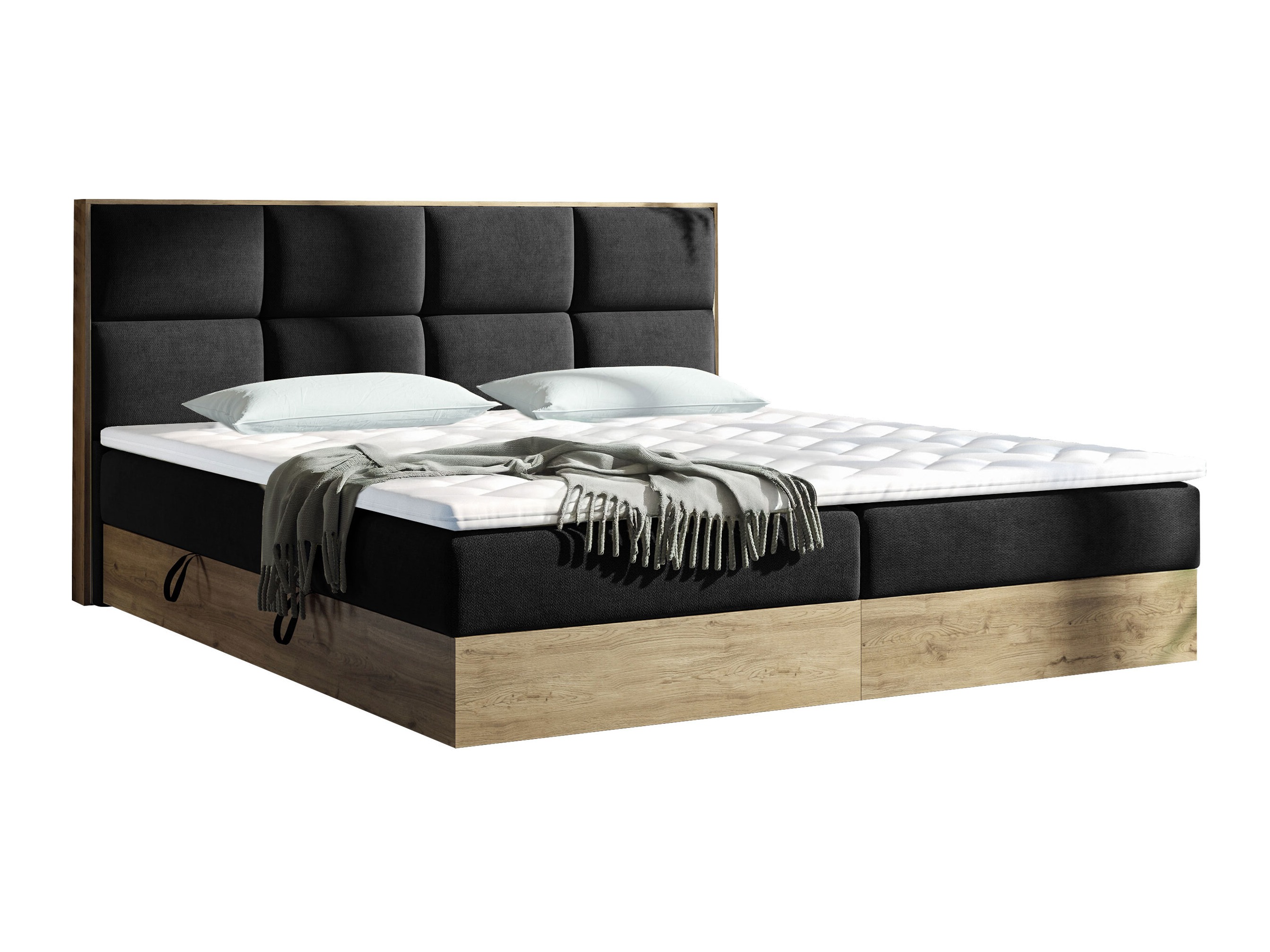 Letto continentale ComfiDream Miraena (Quercia dorata + Soro 100)
