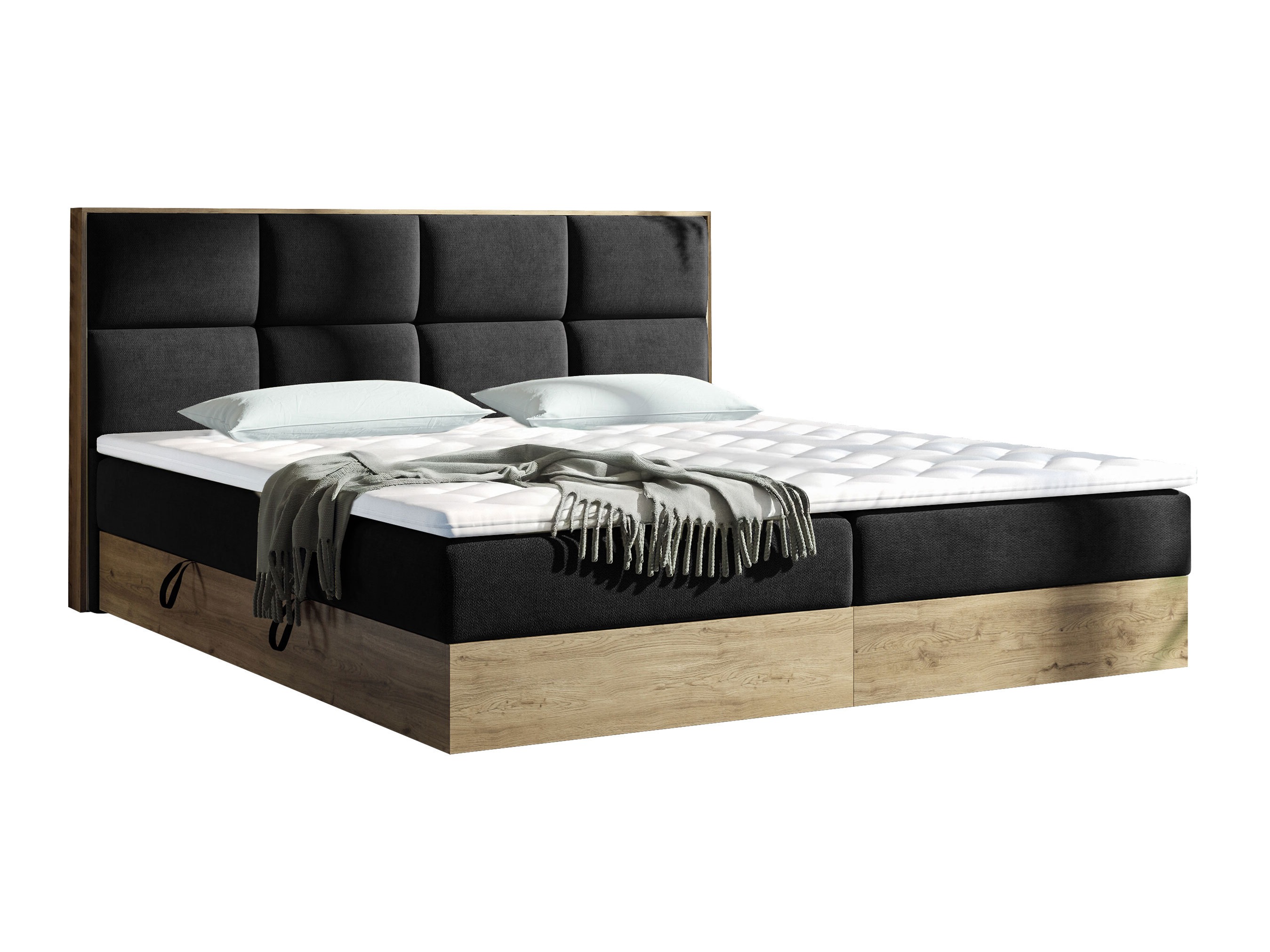 Letto continentale ComfiDream Miraena (Quercia dorata + Soro 100)