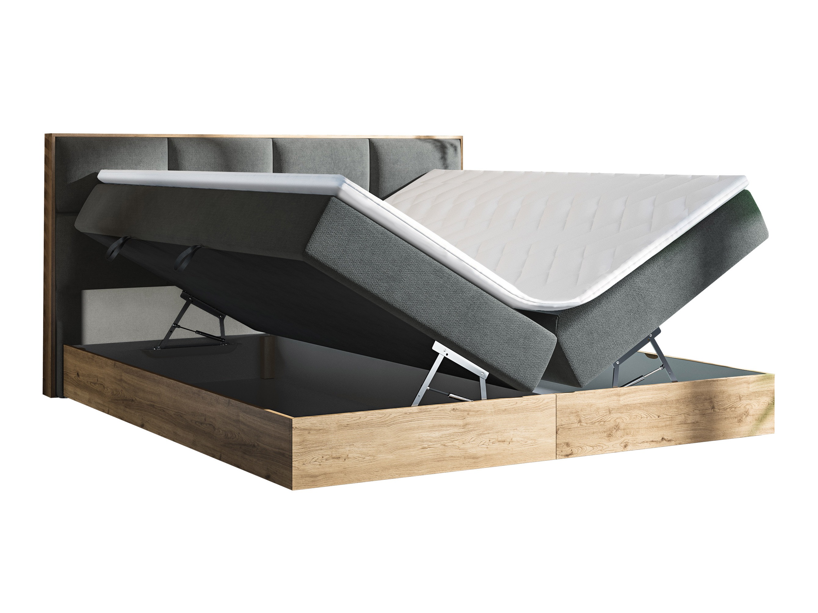 Letto continentale ComfiDream Miraena (Quercia dorata + Soro 100)