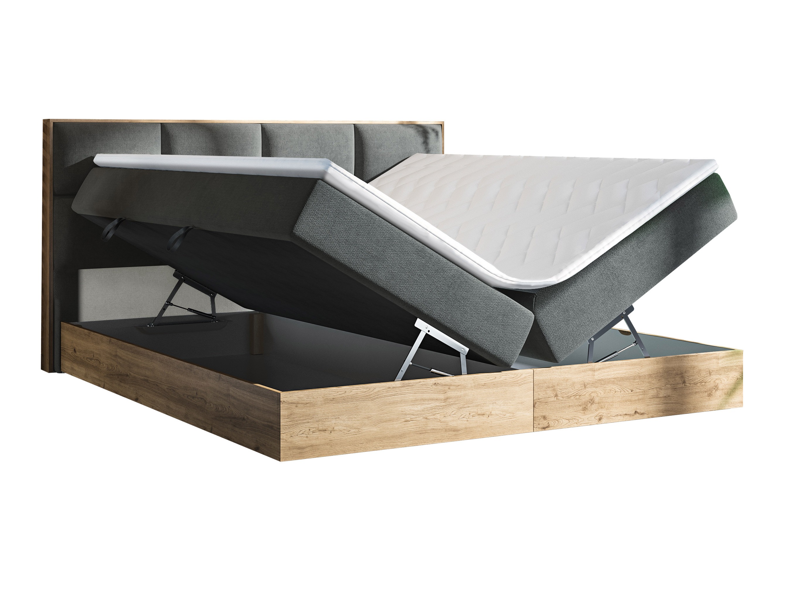 Letto continentale ComfiDream Miraena (Quercia dorata + Soro 21)