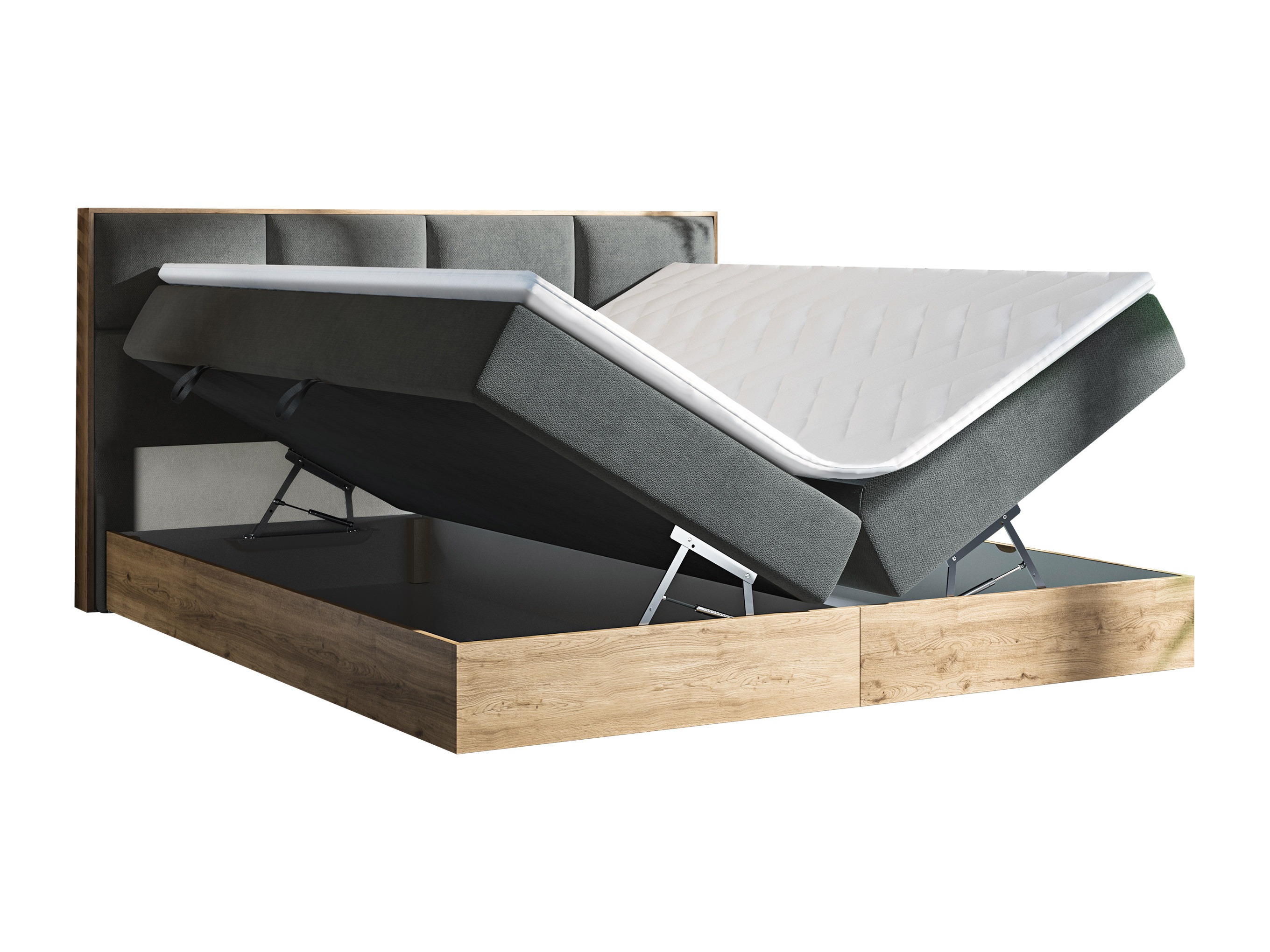 Letto continentale ComfiDream Miraena (Quercia dorata + Soro 28)