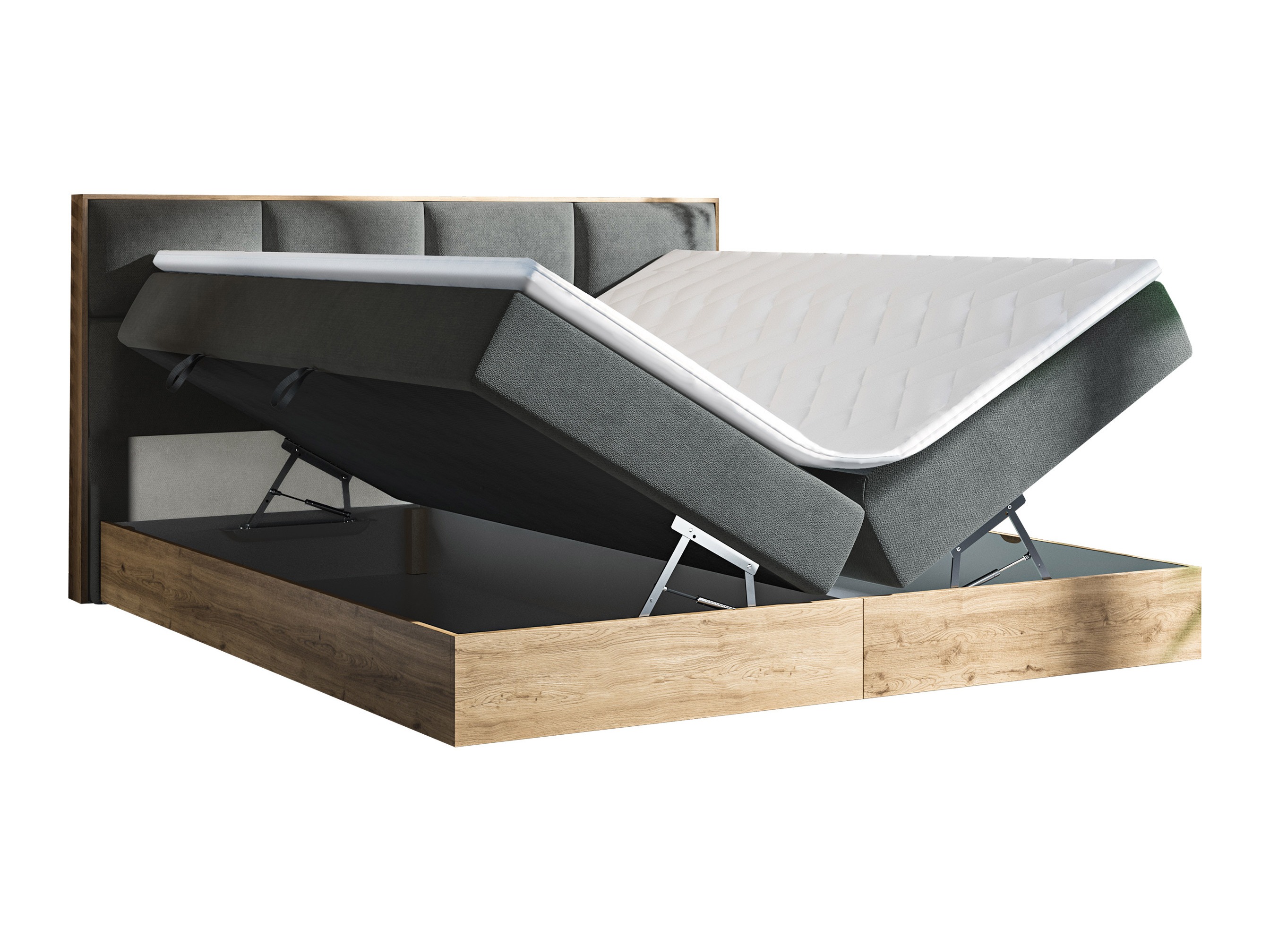 Letto continentale ComfiDream Miraena (Quercia dorata + Soro 28)
