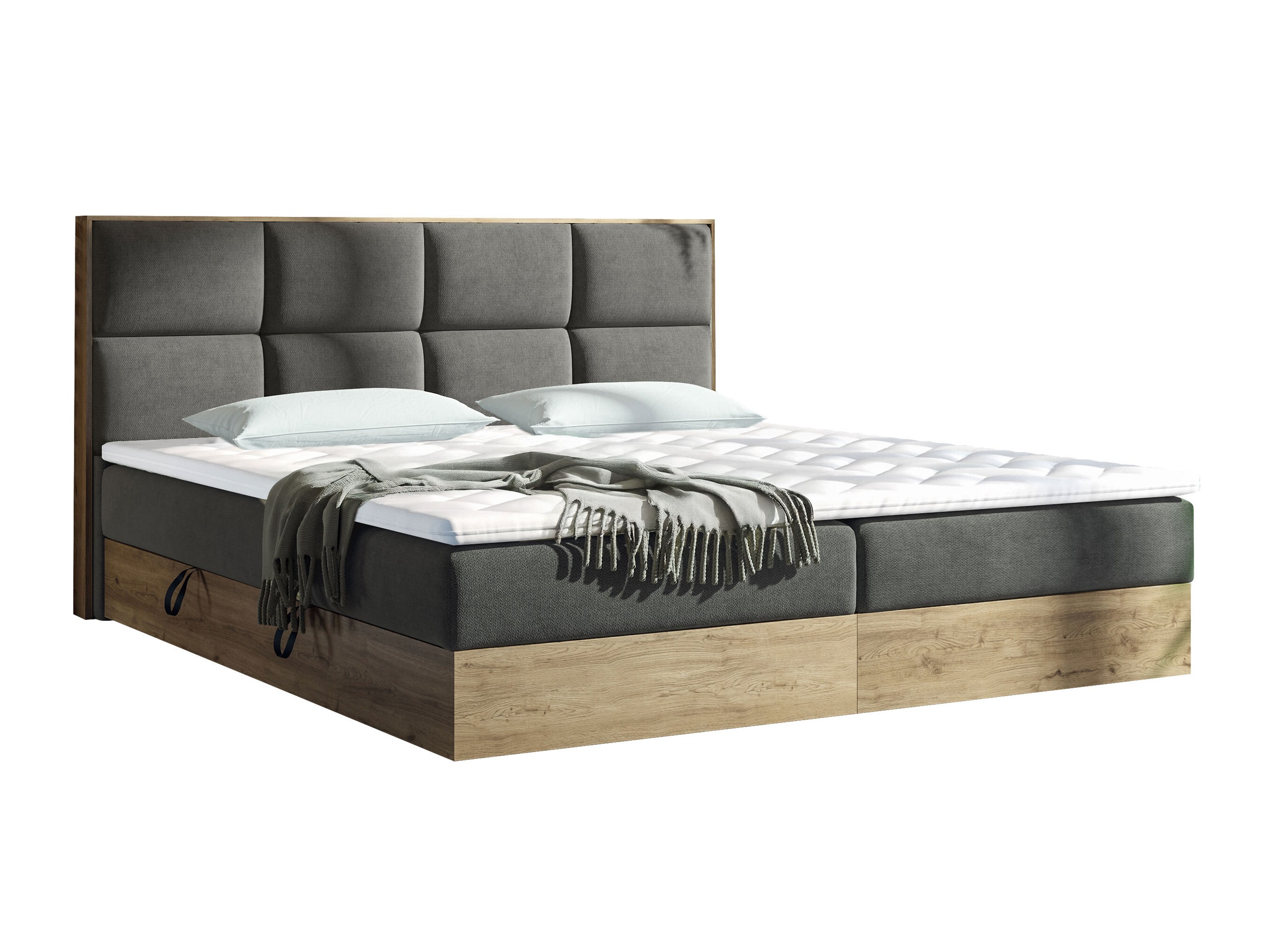Letto continentale ComfiDream Miraena (Quercia dorata + Soro 97)