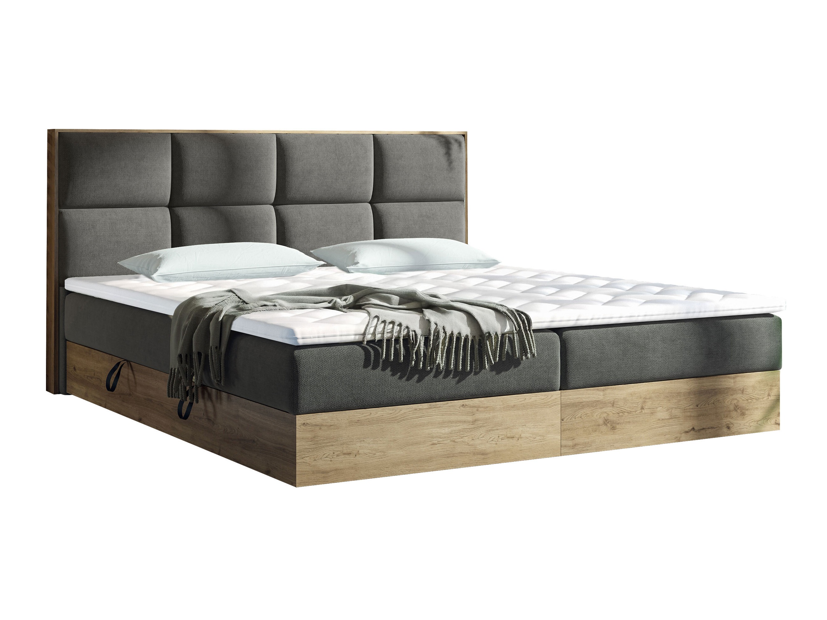 Letto continentale ComfiDream Miraena (Quercia dorata + Soro 97)