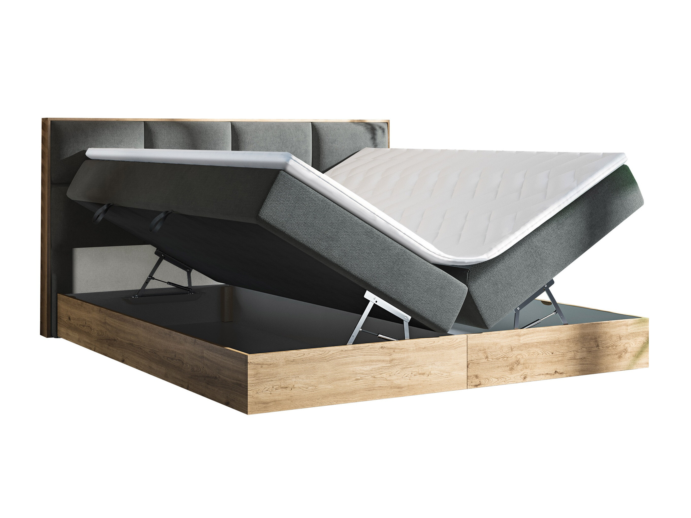 Letto continentale ComfiDream Miraena (Quercia dorata + Soro 97)