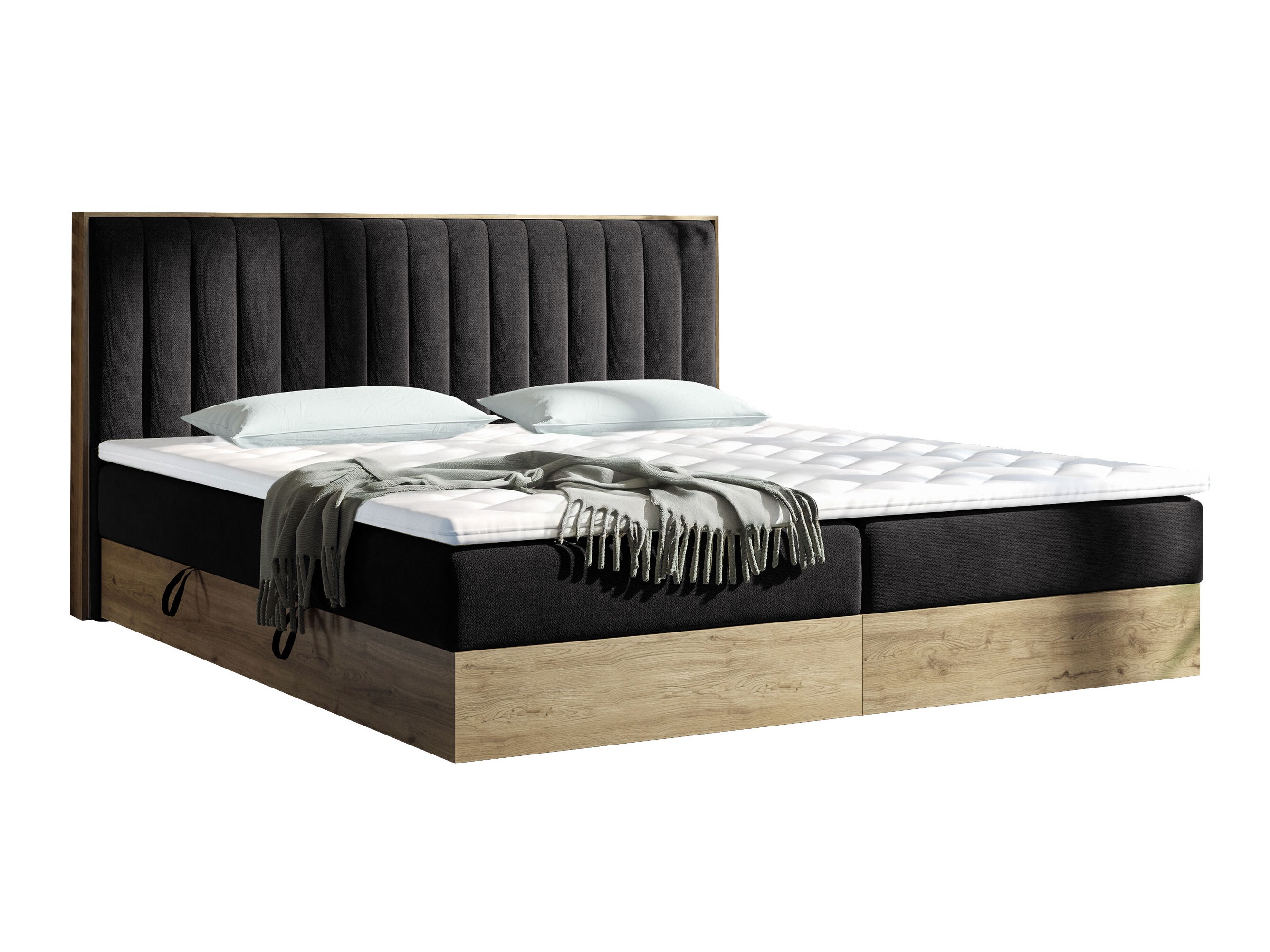 Letto continentale ComfiDream Odelra (Quercia dorata + Soro 100)