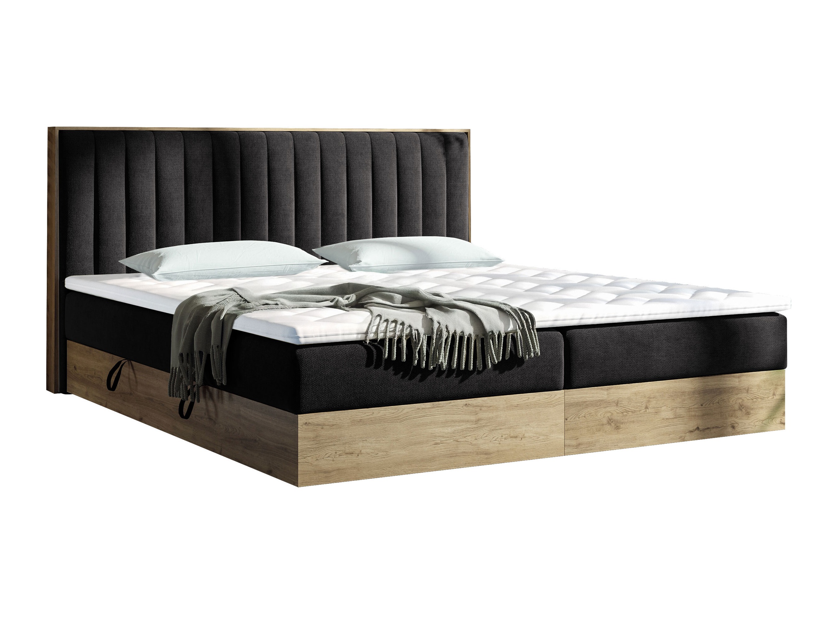 Letto continentale ComfiDream Odelra (Quercia dorata + Soro 100)