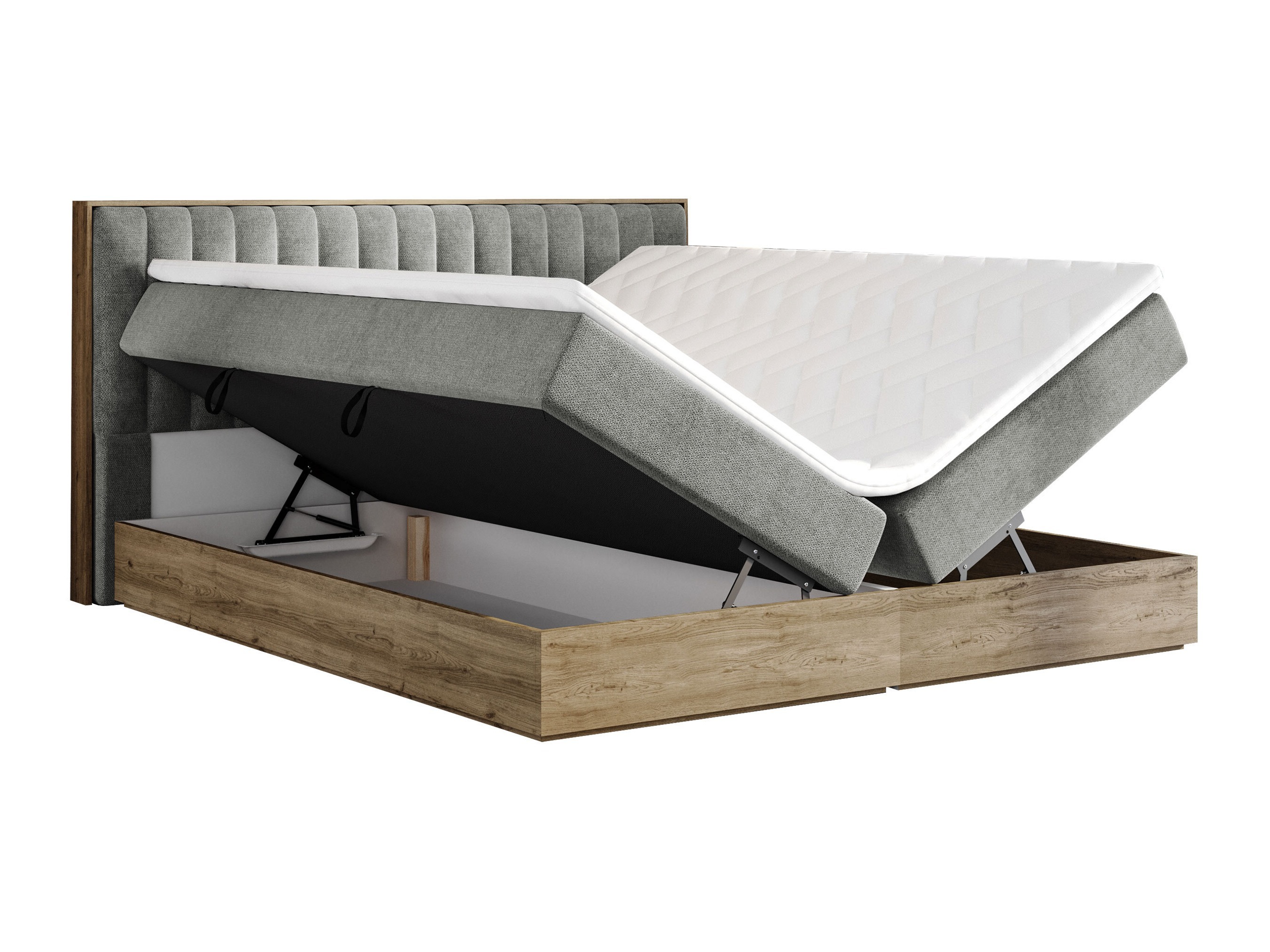 Letto continentale ComfiDream Odelra (Quercia dorata + Soro 21)
