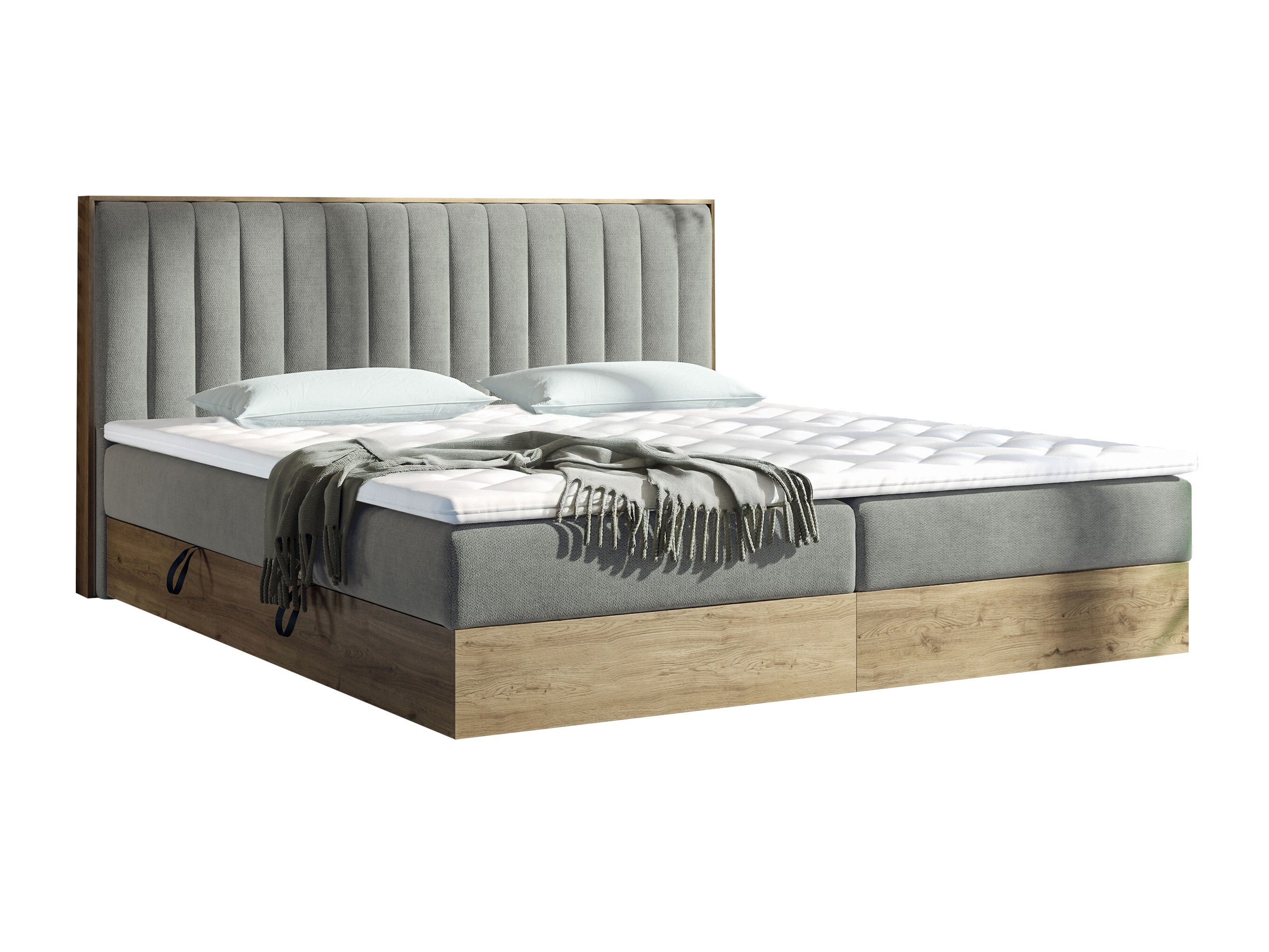 Letto continentale ComfiDream Odelra (Quercia dorata + Soro 90)
