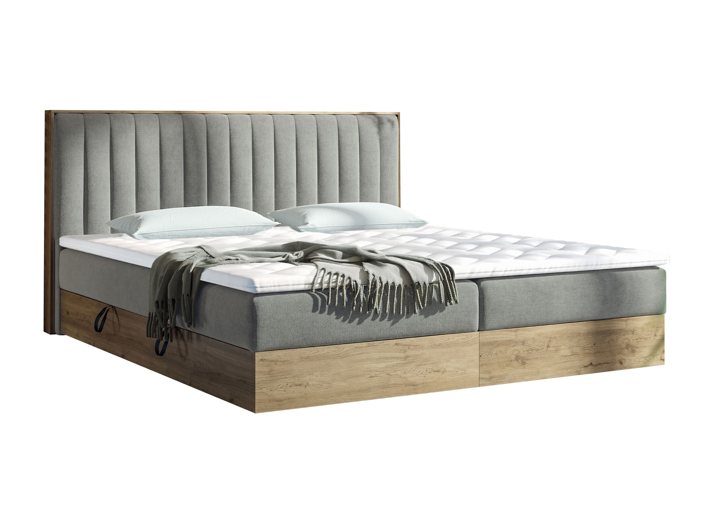 Letto continentale ComfiDream Odelra (Quercia dorata + Soro 90)