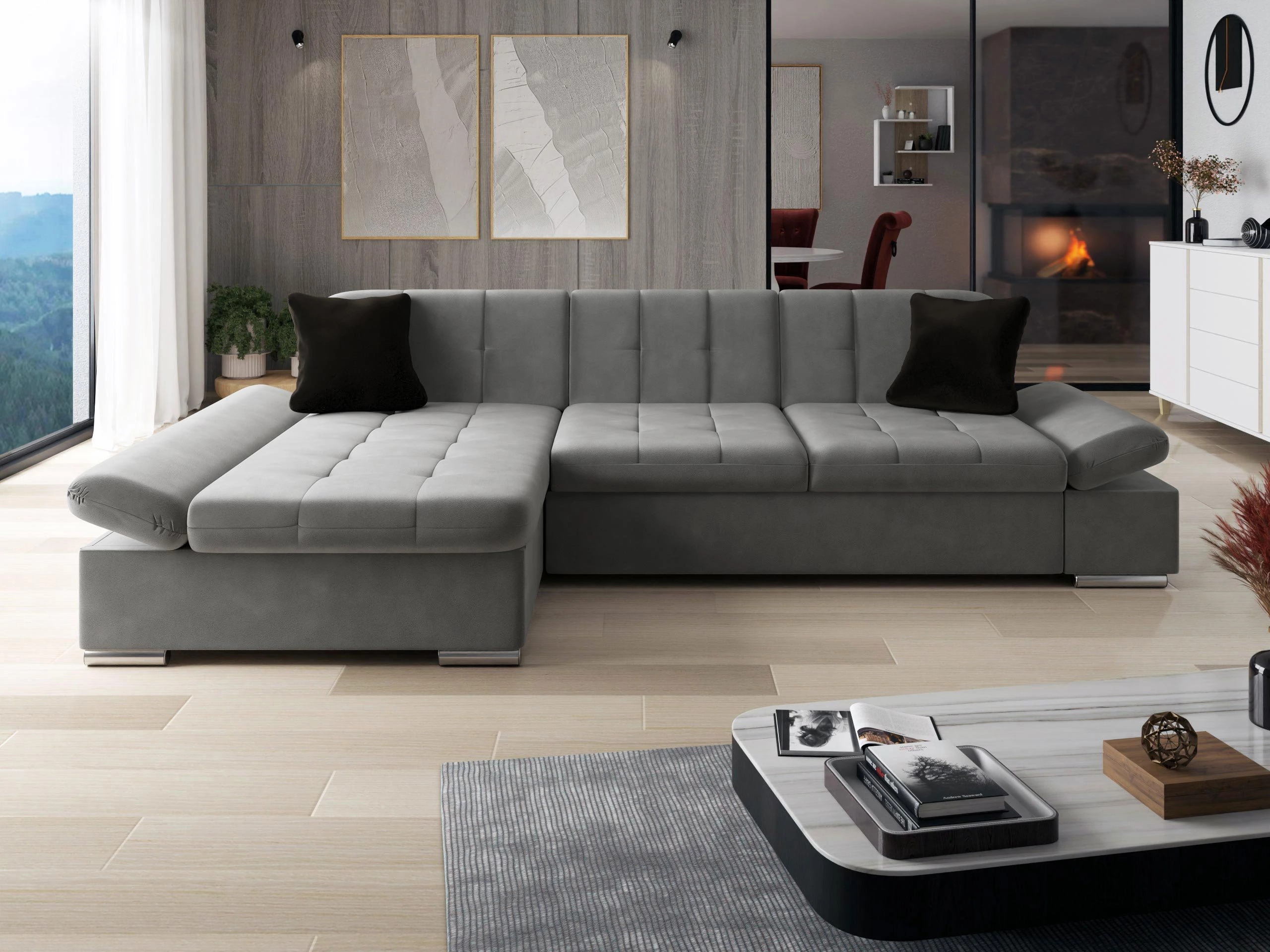 Divano angolare Comfivo Sanitas I (Magic Velvet 2217 + Magic Velvet 2219)