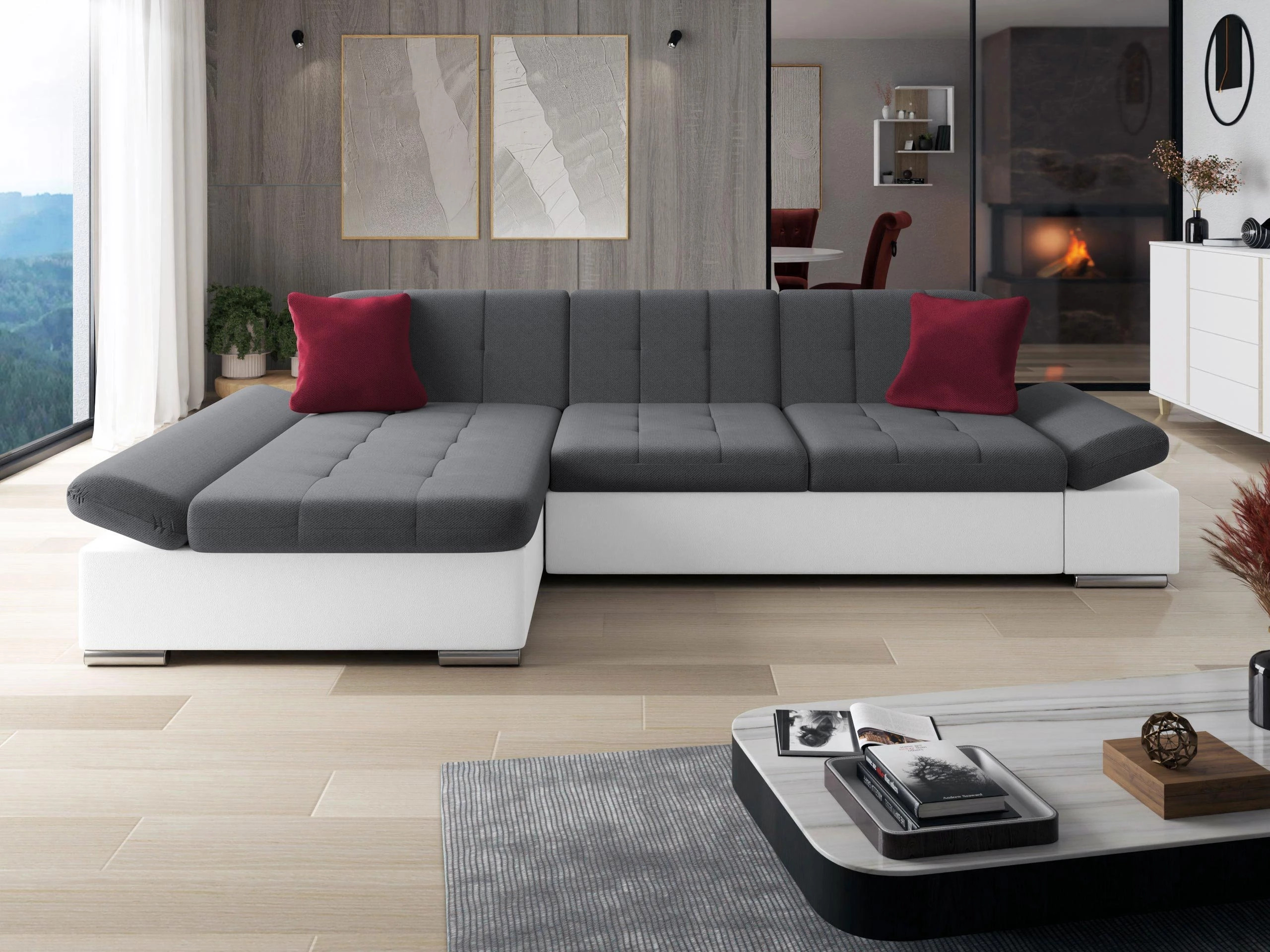 Divano angolare Comfivo Sanitas I (Soft 017 + Kronos 22 + Kronos 02)