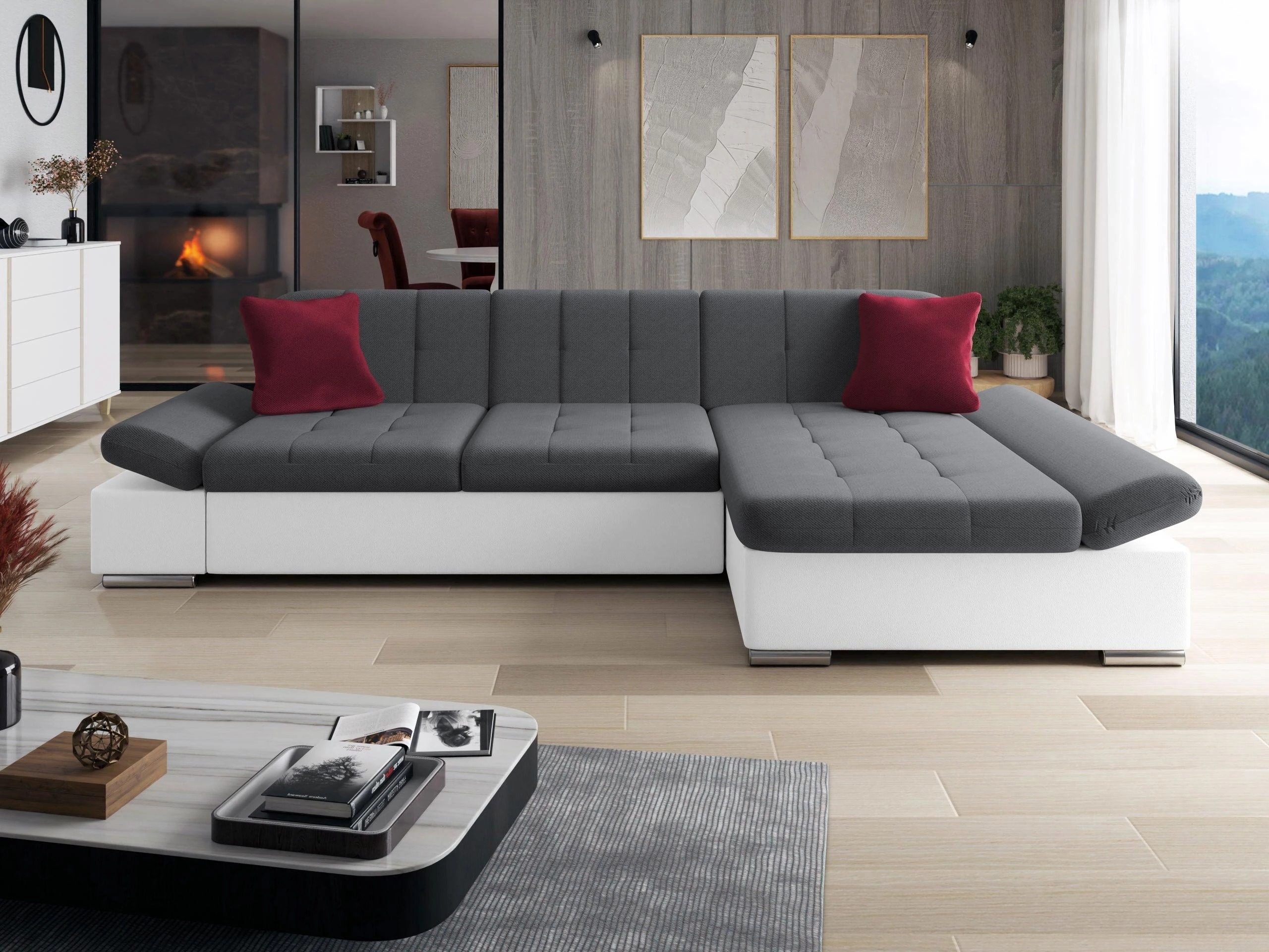 Divano angolare Comfivo Sanitas I (Soft 017 + Kronos 22 + Kronos 02)