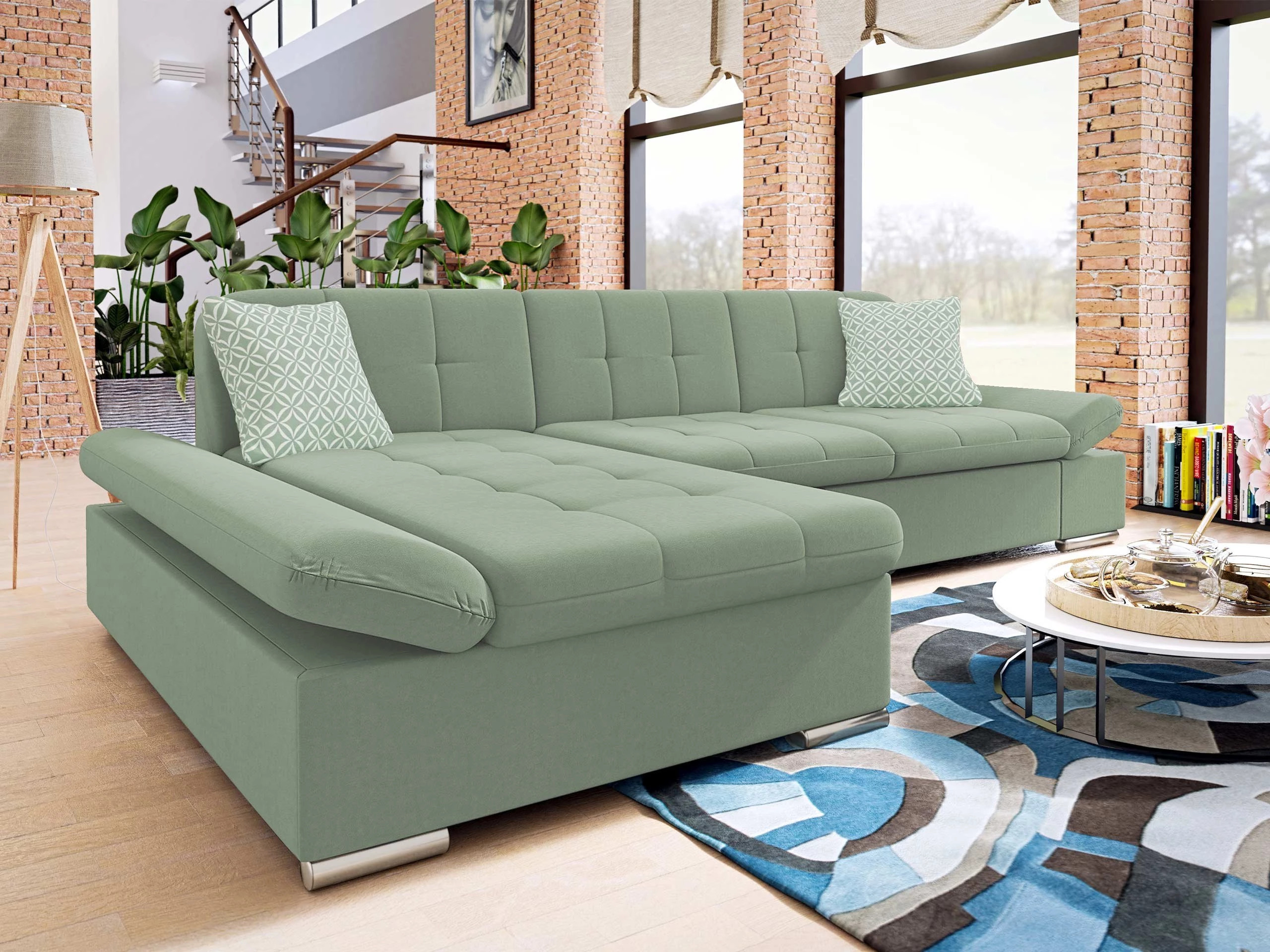 Divano angolare Comfivo Sanitas I (Uttario Velvet 2954 + Evo 29)