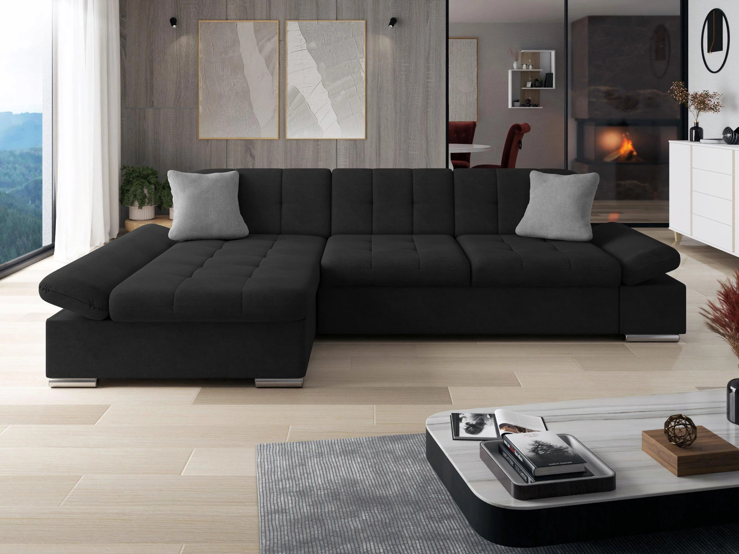 Divano angolare Comfivo Sanitas I (Uttario Velvet 2980 + Uttario Velvet 2972)