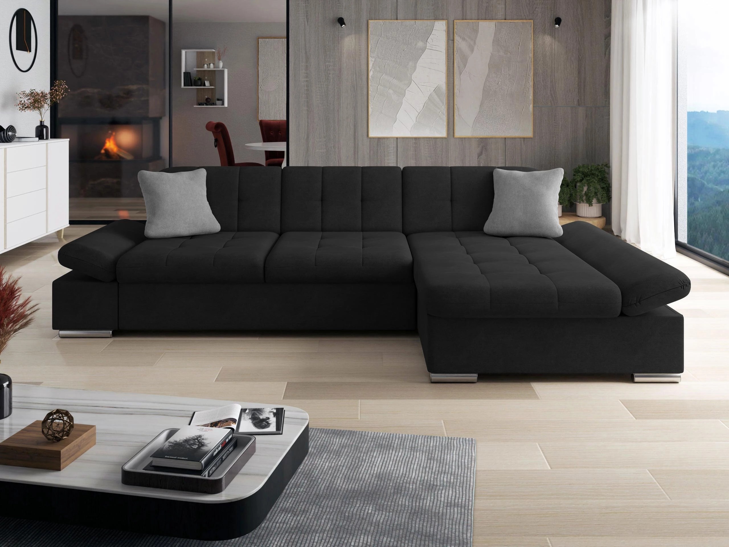 Divano angolare Comfivo Sanitas I (Uttario Velvet 2980 + Uttario Velvet 2972)
