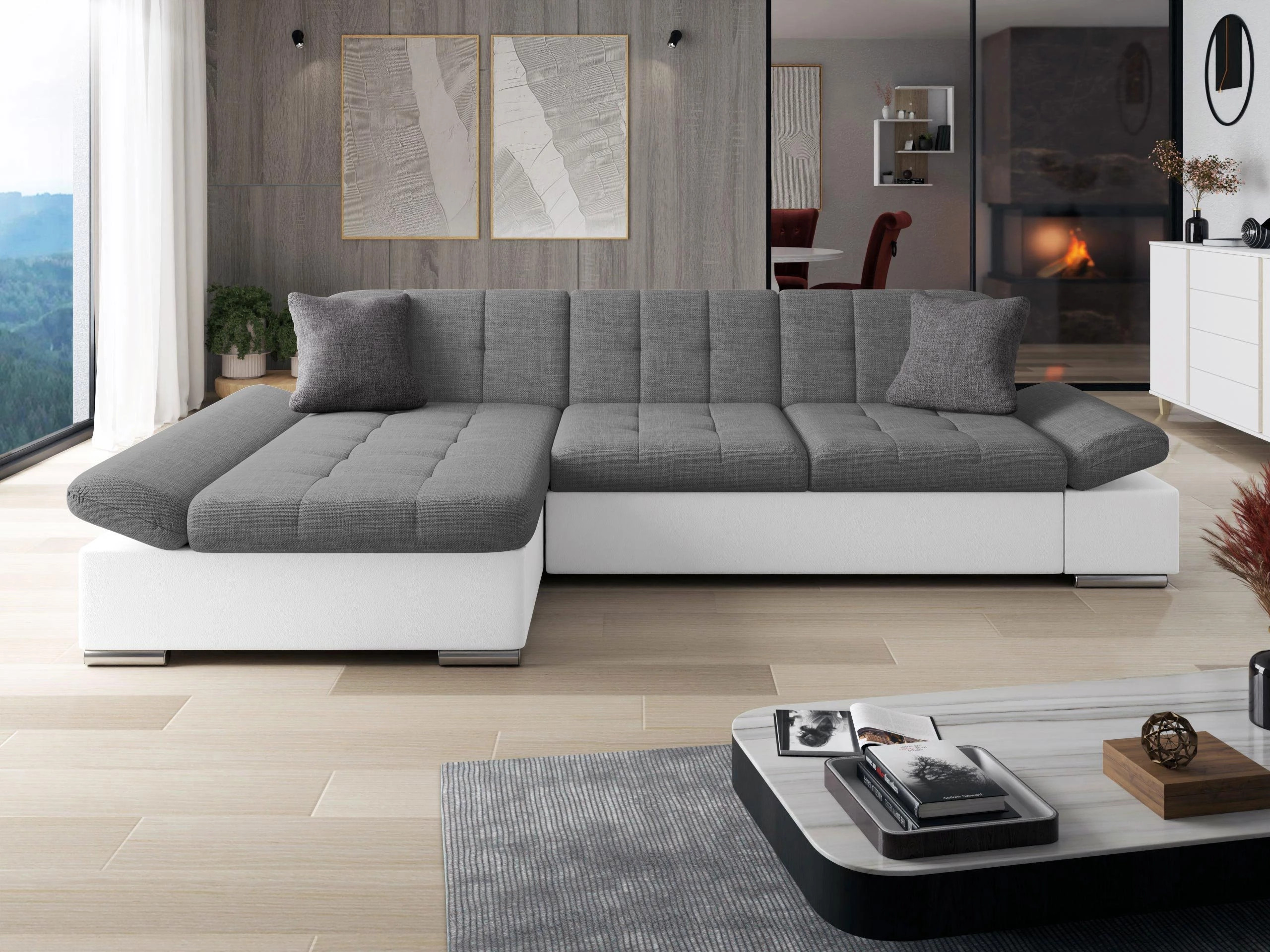 Divano angolare Comfivo Serenitas (Soft 017 + Lux 05 + Lux 06)