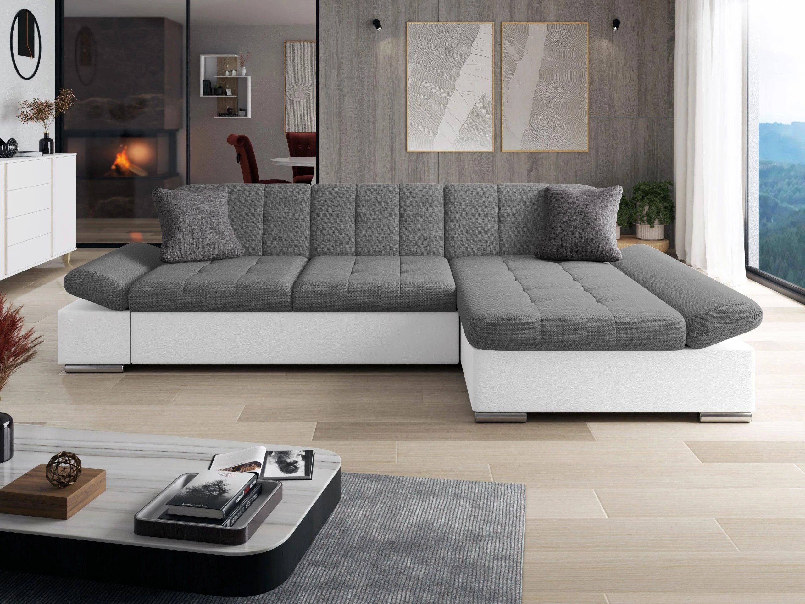 Divano angolare Comfivo Serenitas (Soft 017 + Lux 05 + Lux 06)