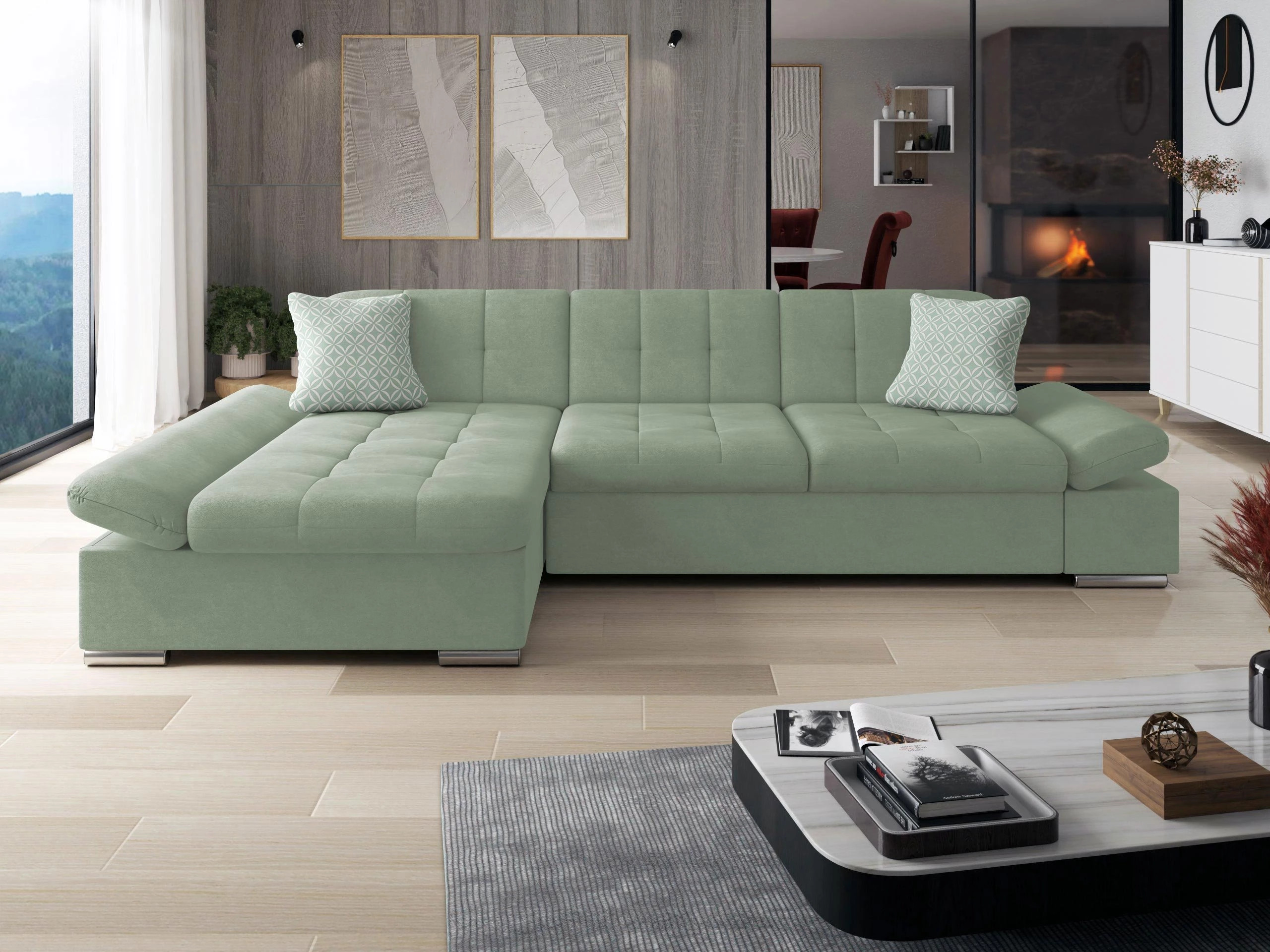 Divano angolare Comfivo Serenitas (Uttario Velvet 2954 + Evo 29)