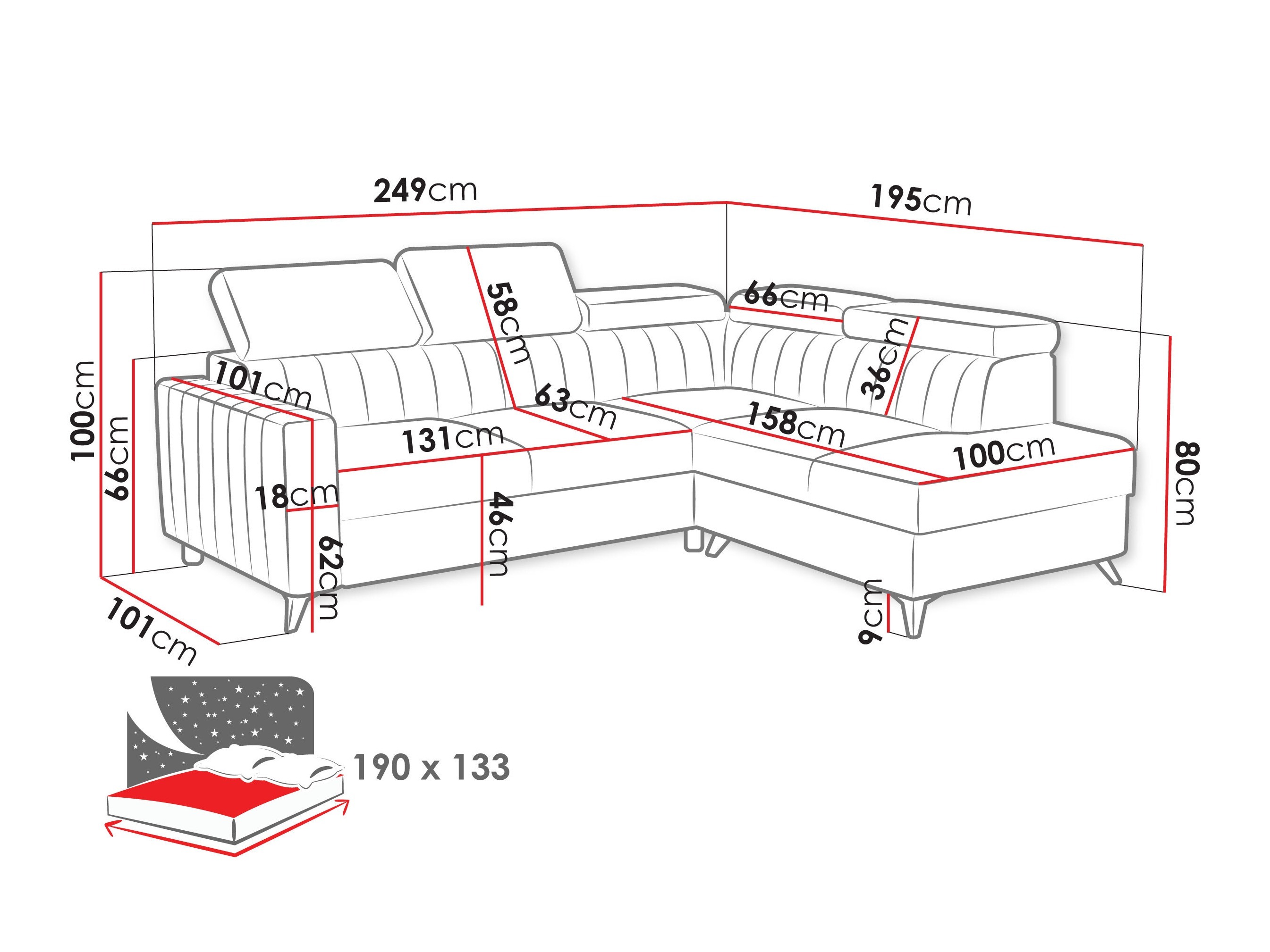 Divano angolare Columbus 202 (Flow 10)