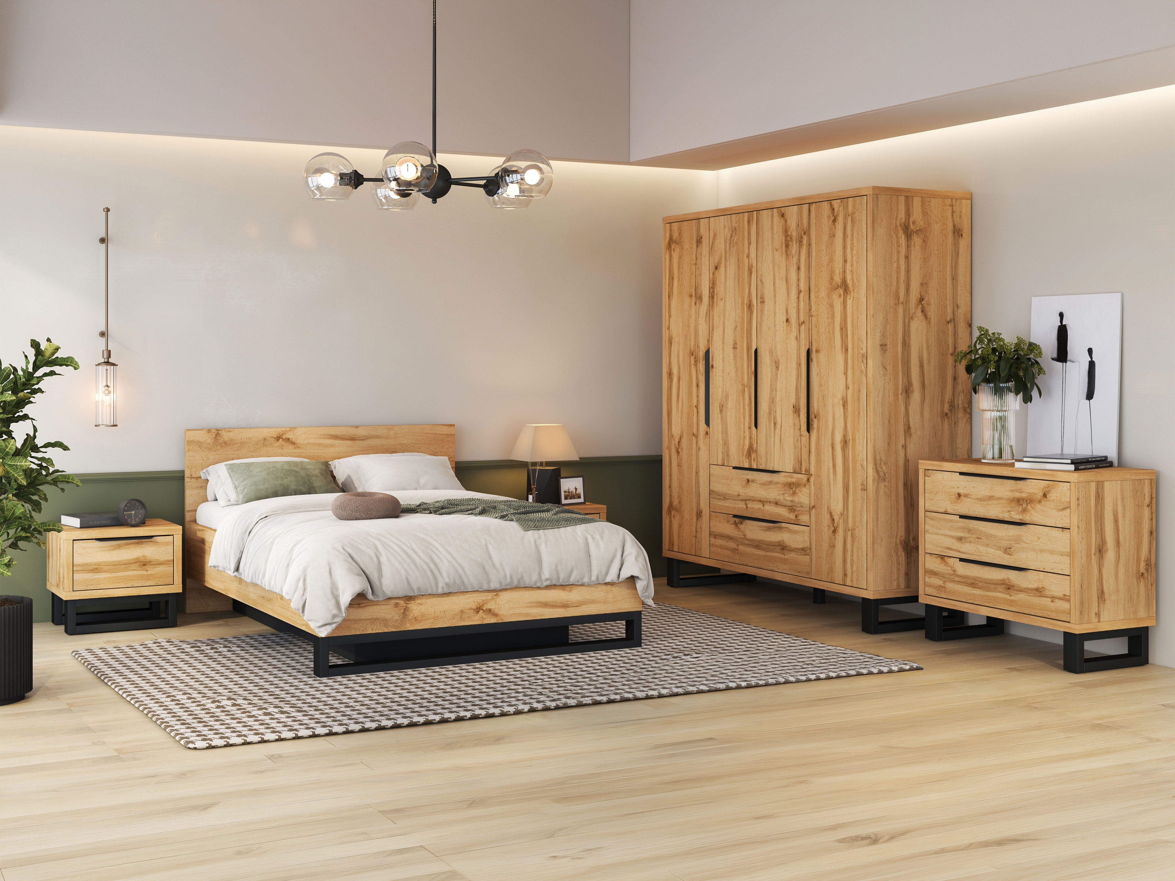 Letto Avicavu 118 (Quercia di Wotan + Nero)