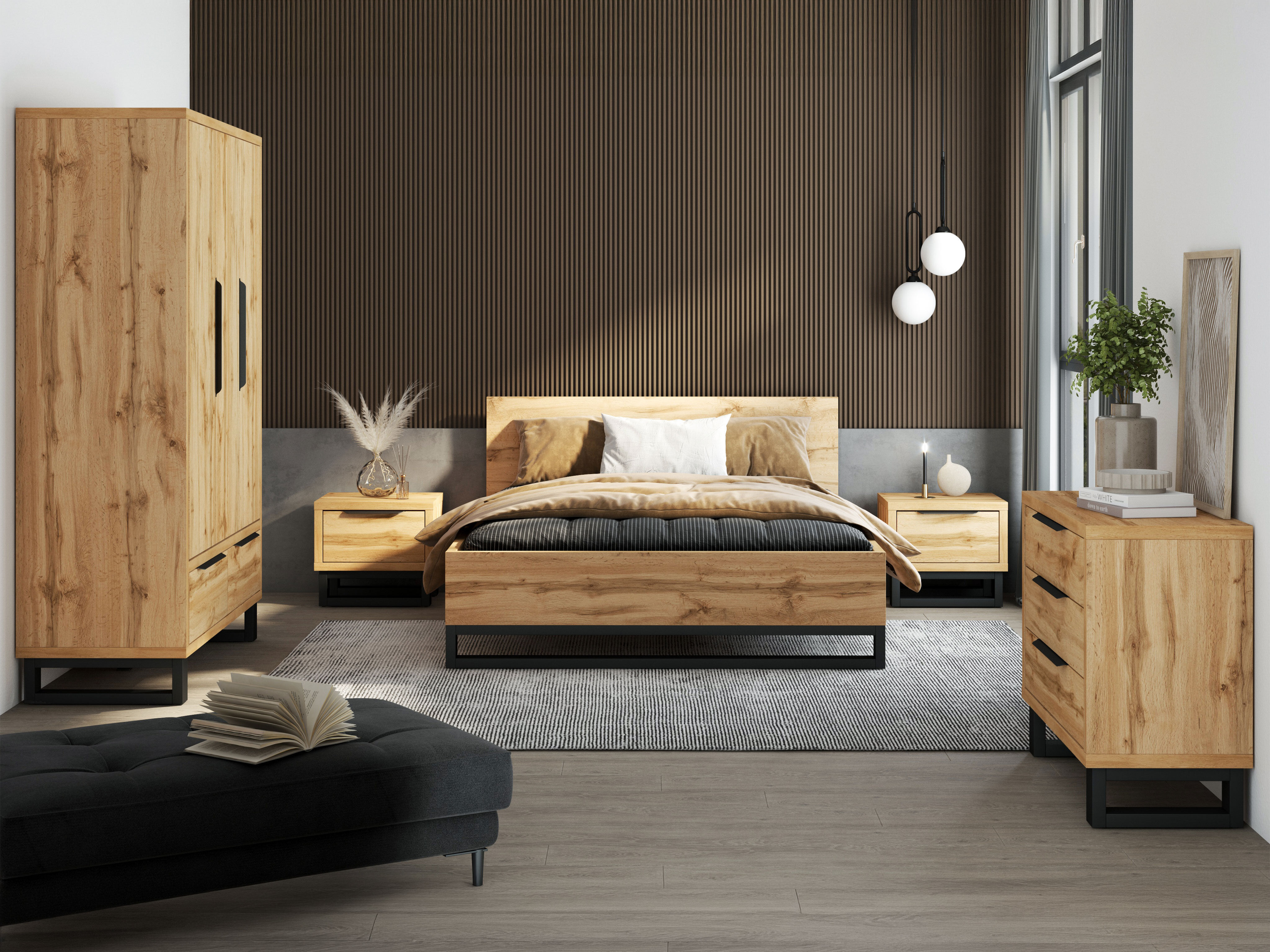 Letto Avicavu 118 (Quercia di Wotan + Nero)