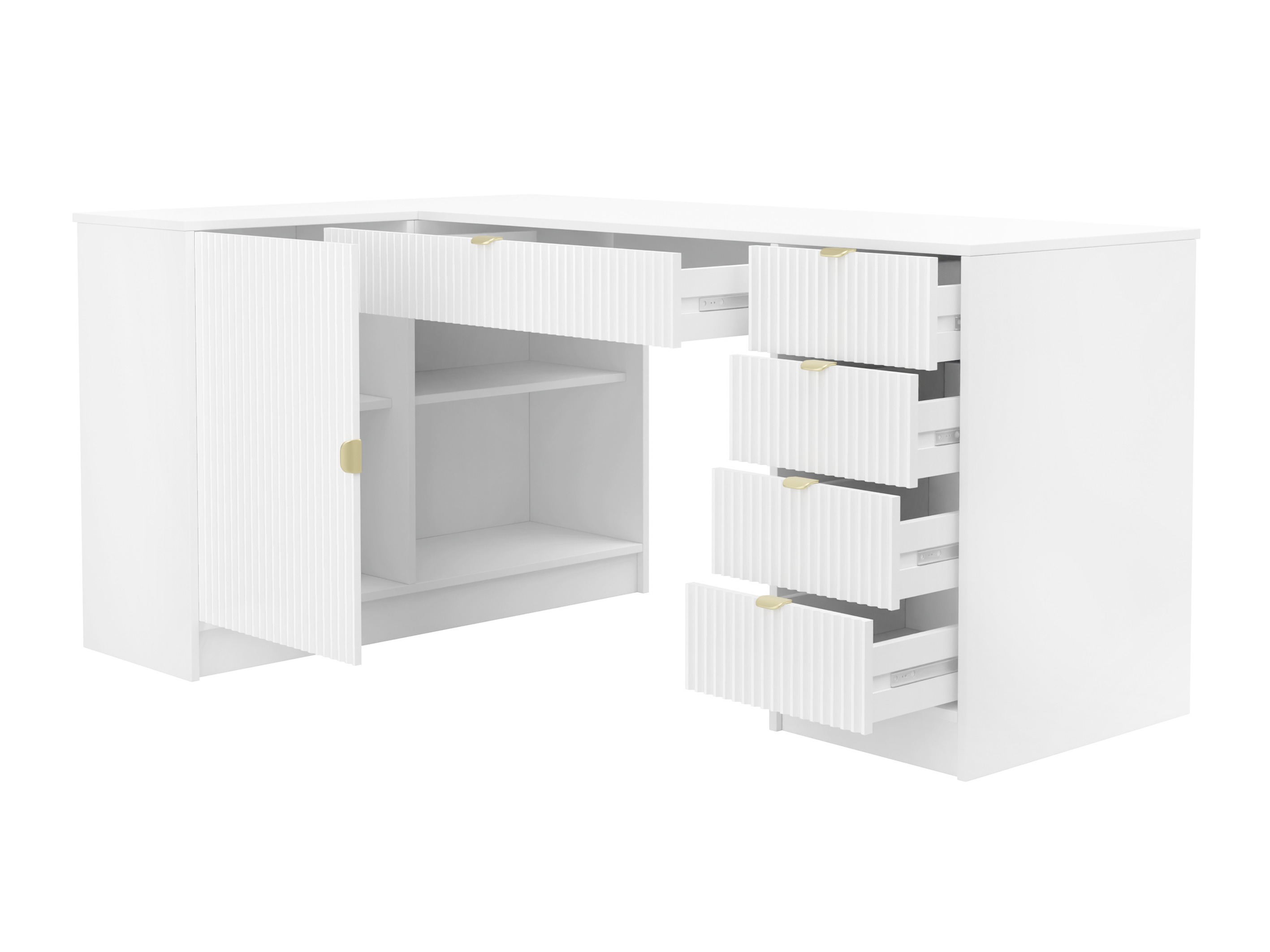 Scrivanie angolare Comfivo Papilio II (Beige)