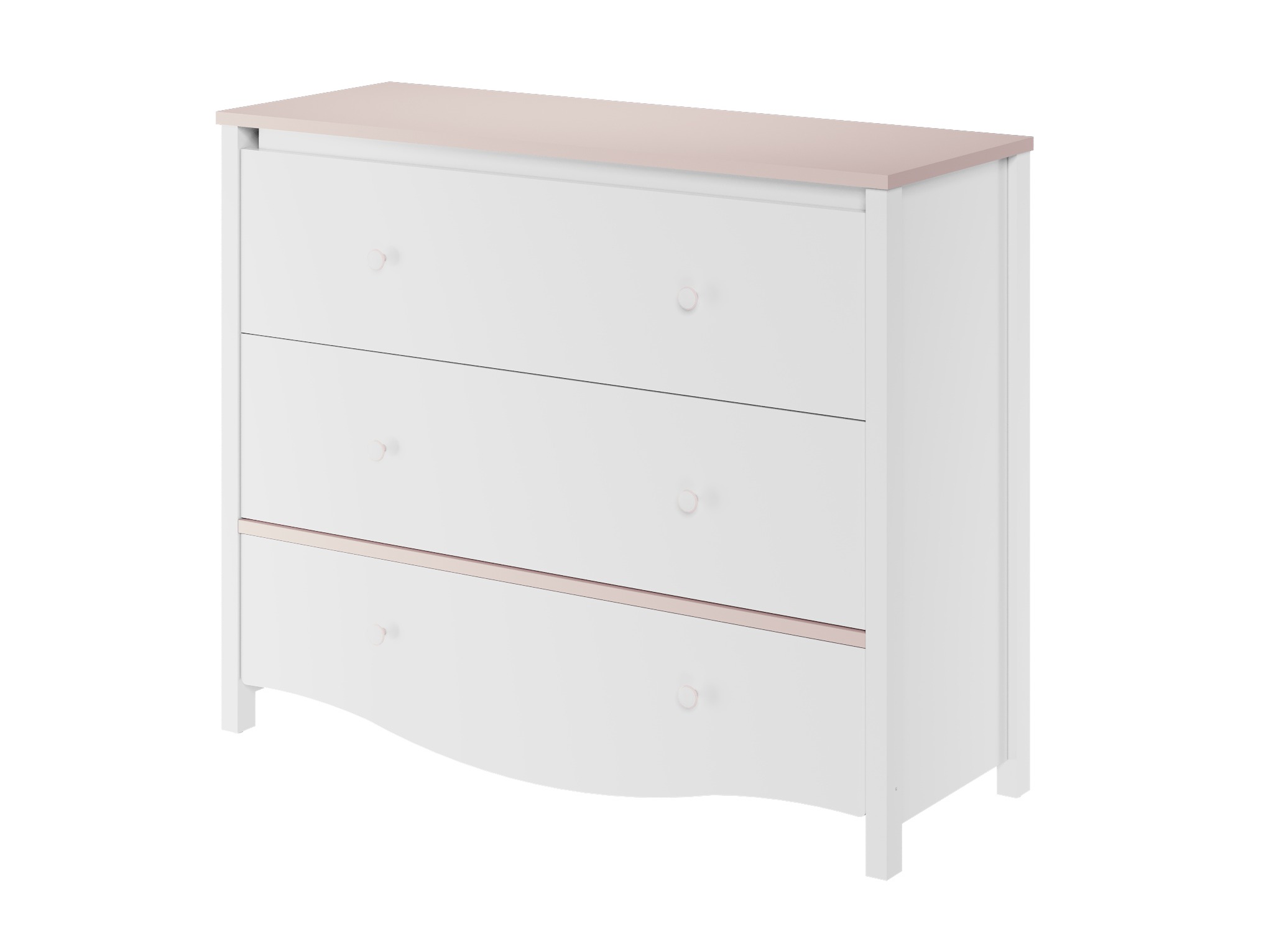 Cassettiera Velferi 125 (Bianco + Fucsia)