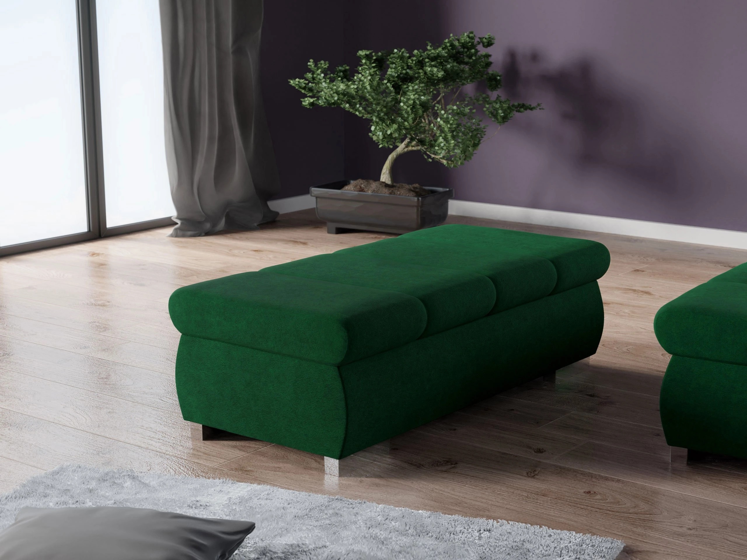 Panca imbottita Comfivo Olivetum I (Uttario Velvet 2951)