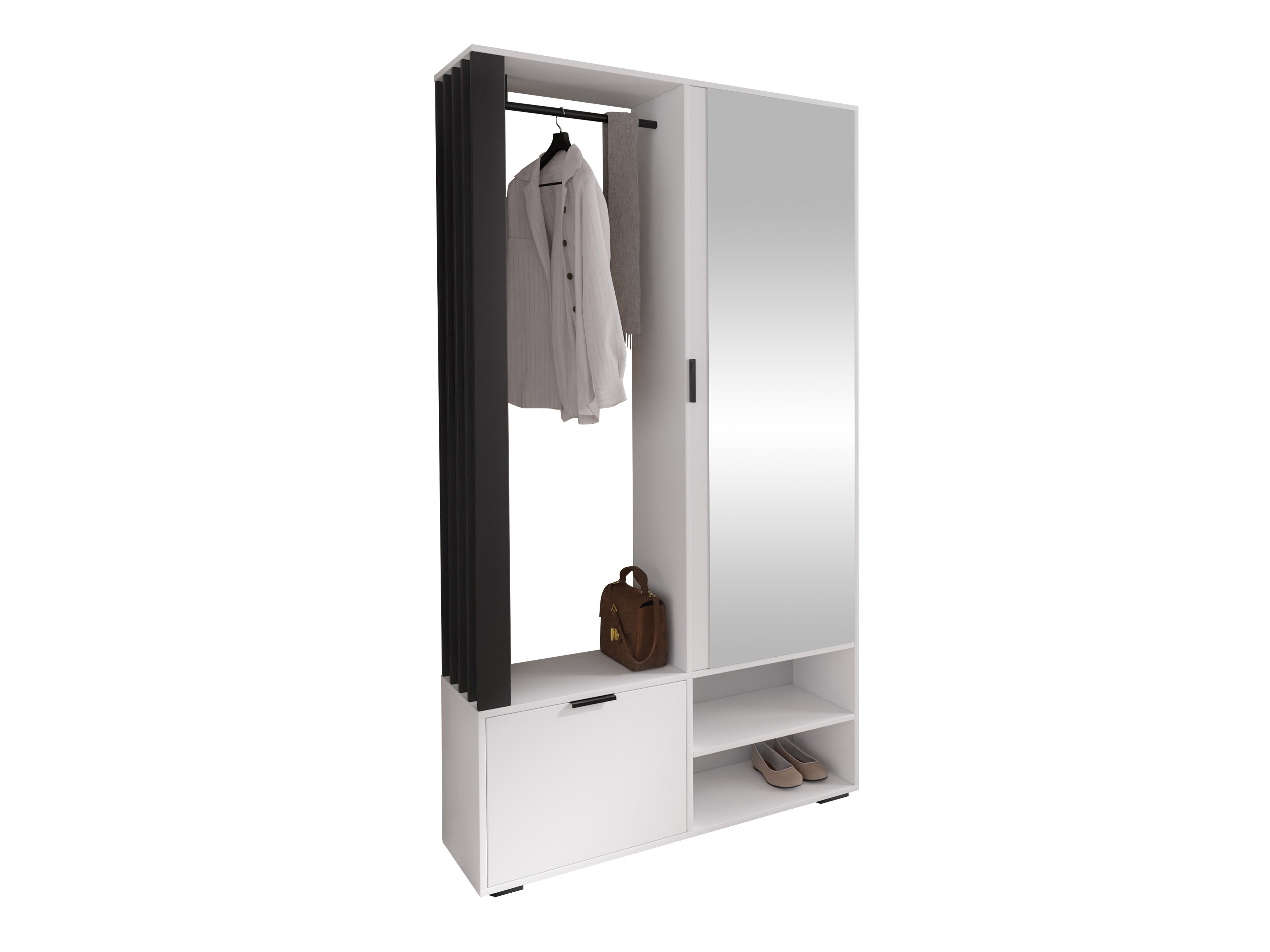Set arredo da corridoio Vinea (Bianco + Nero)