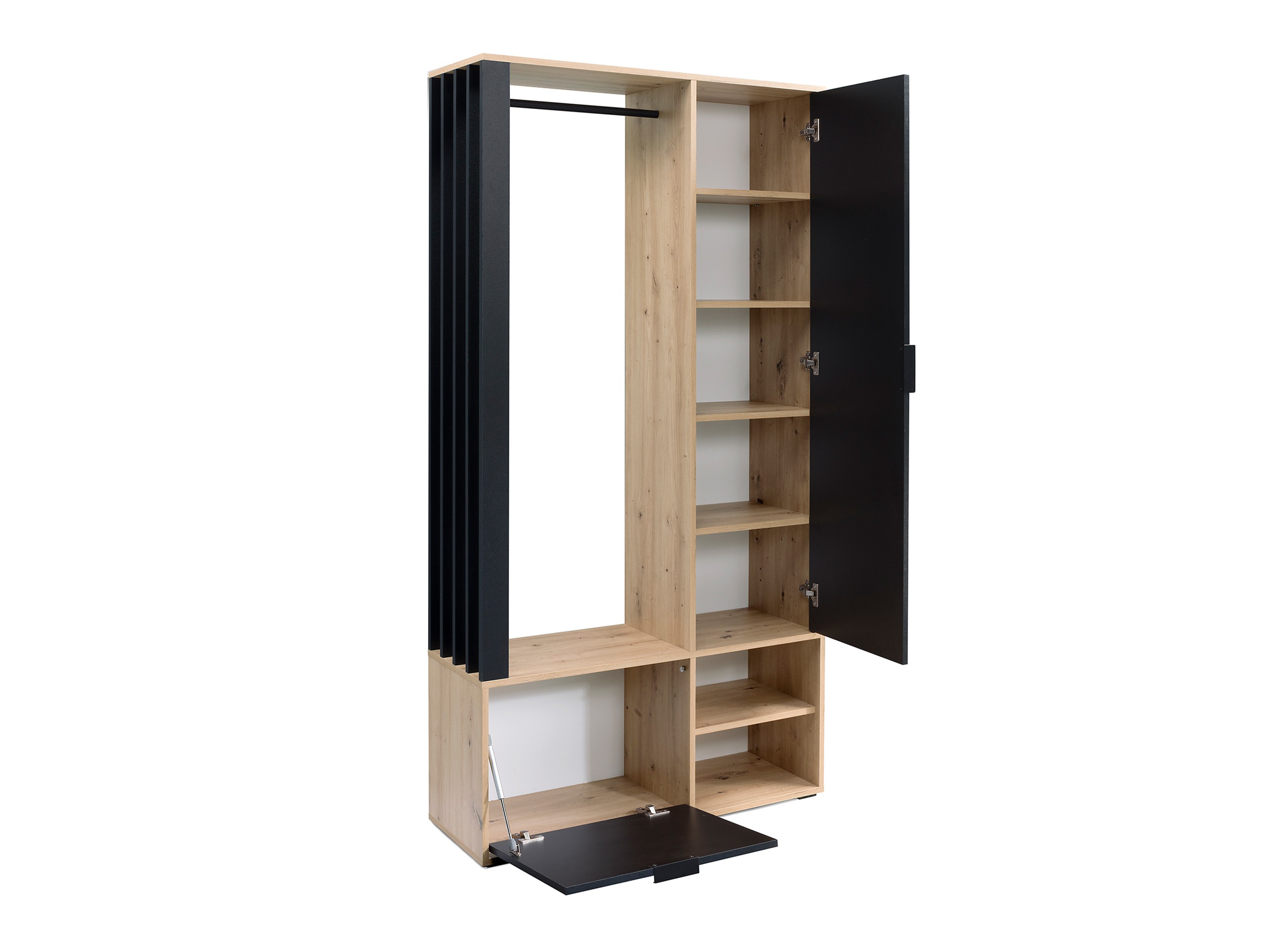 Set arredo da corridoio Vinea (Noce + Nero)