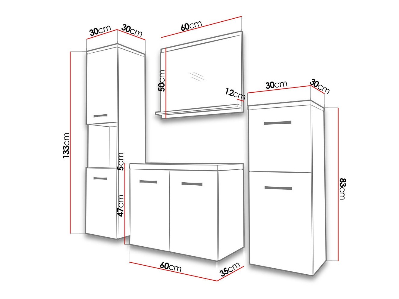 Set bagno Sarasota 108 (Bodega)