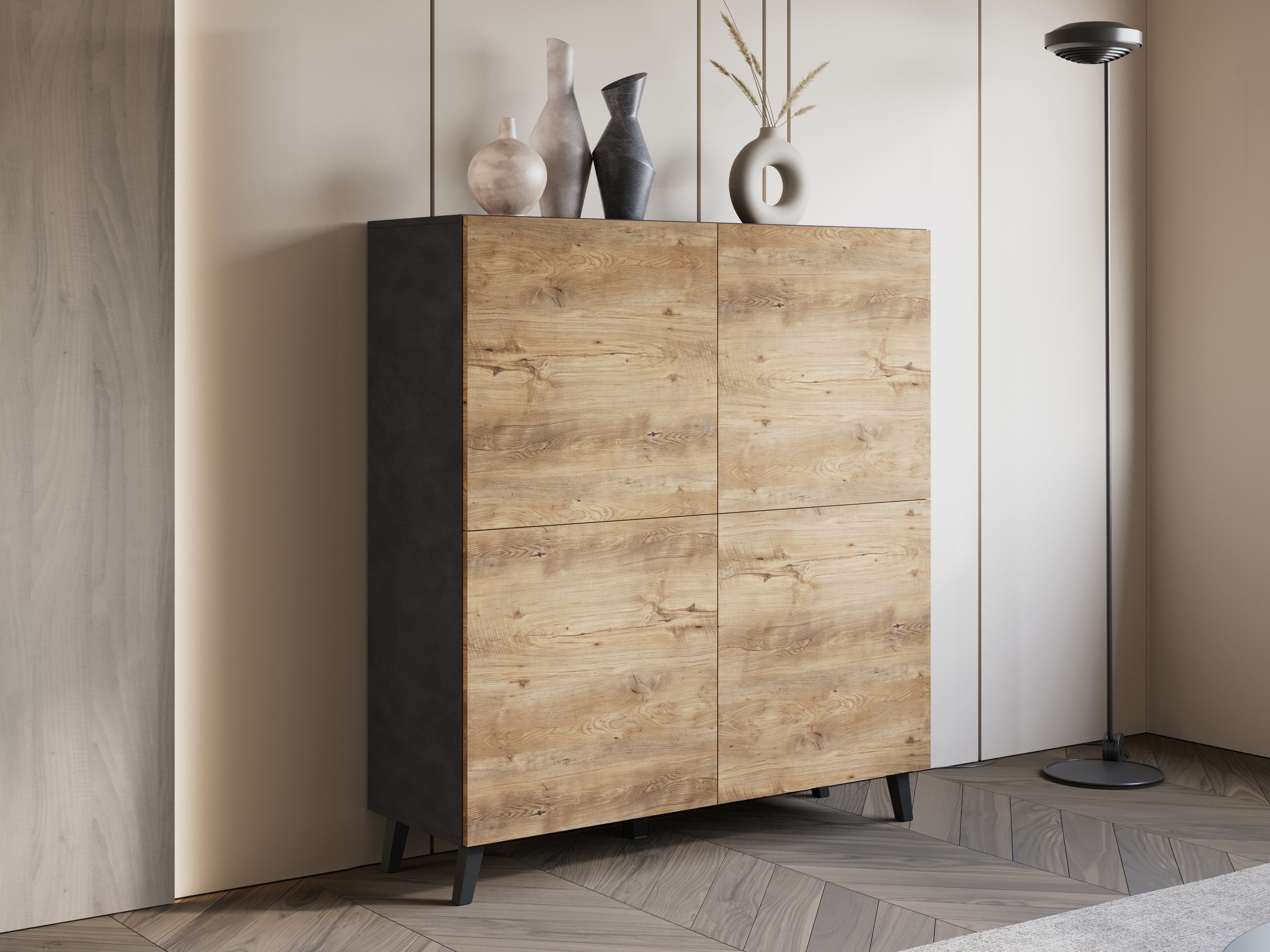 Madia Levtive 100 (Matera grigio + Castagna)
