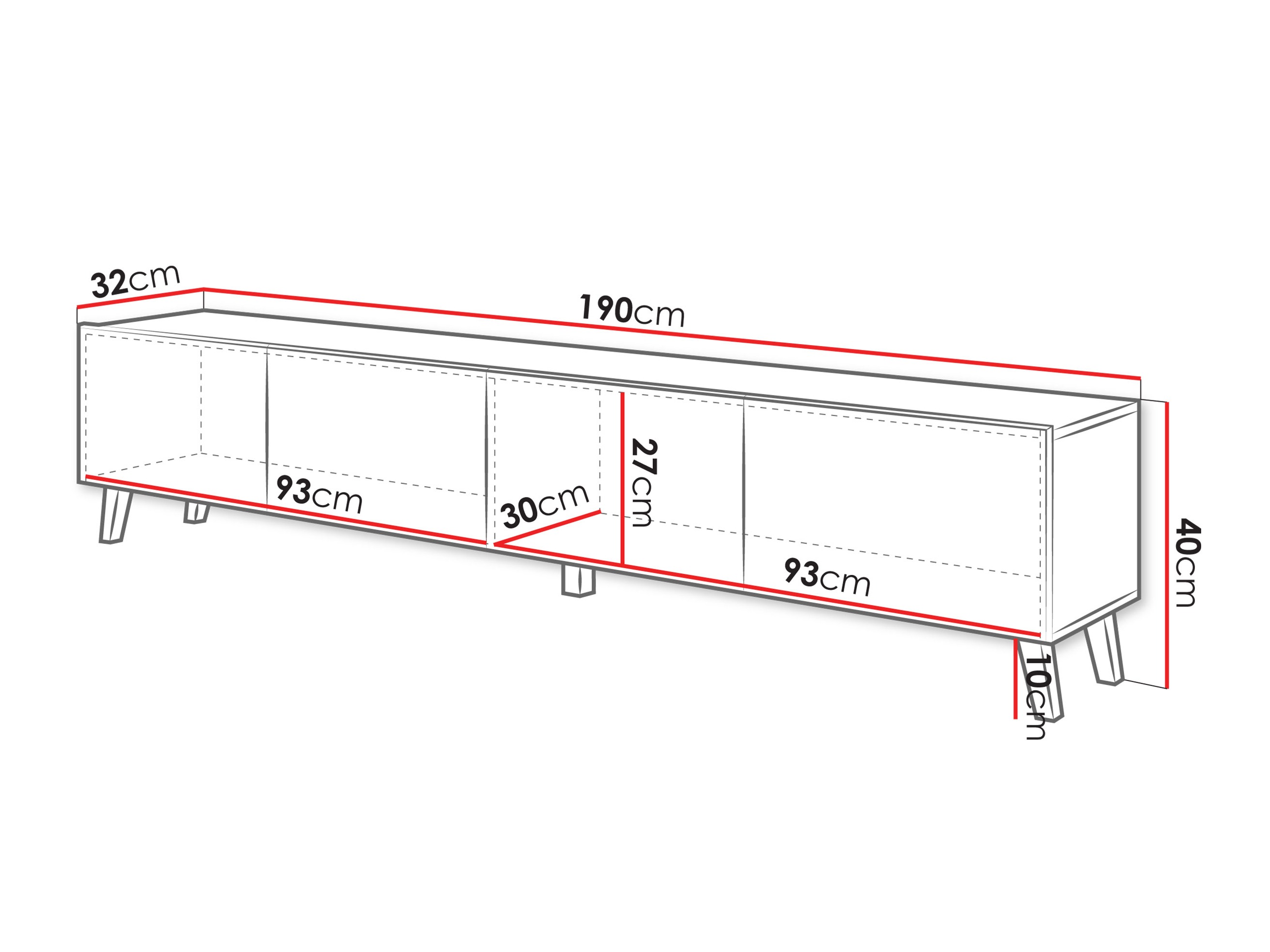 Mobile porta TV Levtive 101 (Matera grigio + Castagna)