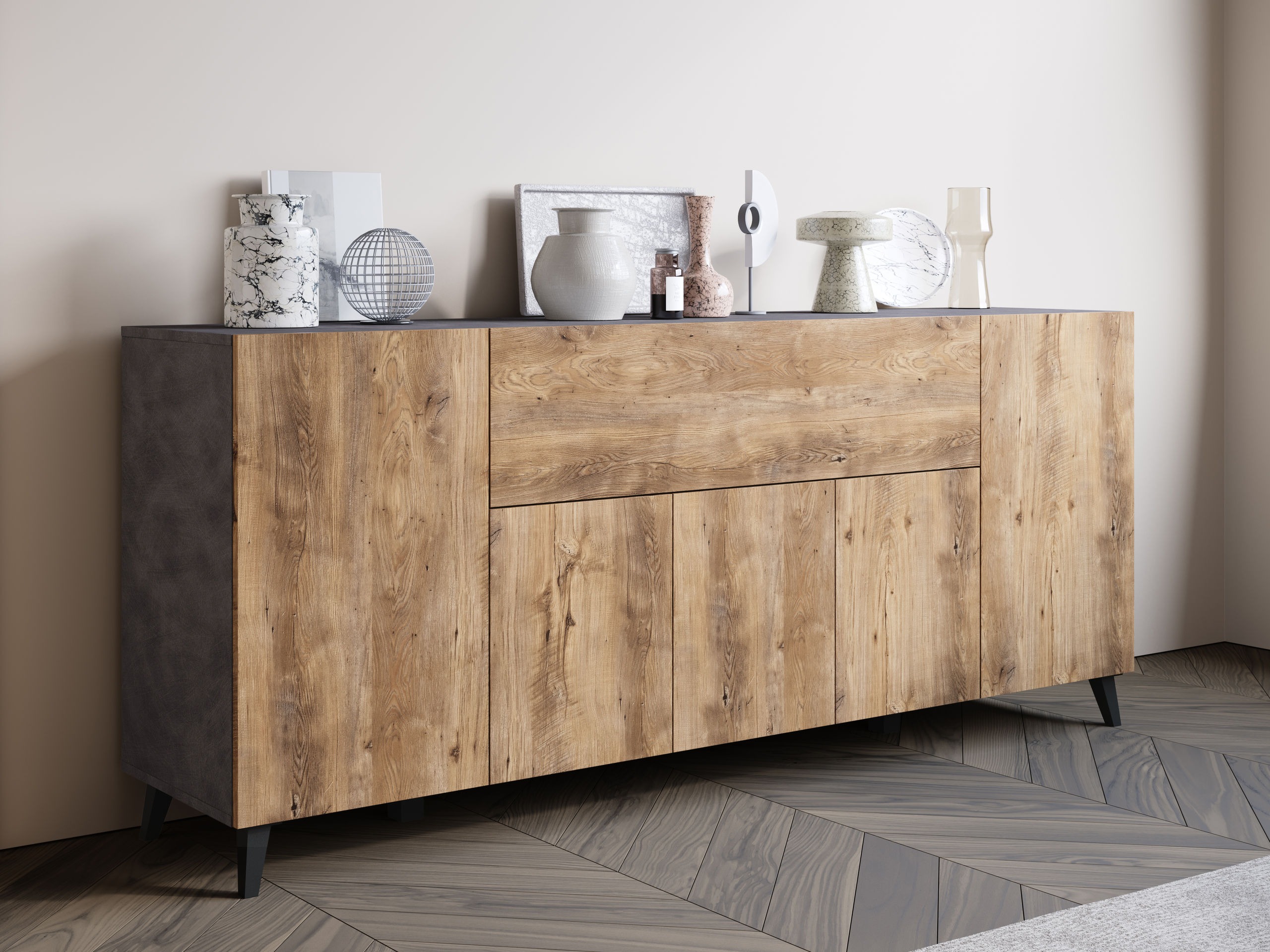 Madia Levtive 103 (Matera grigio + Castagna)