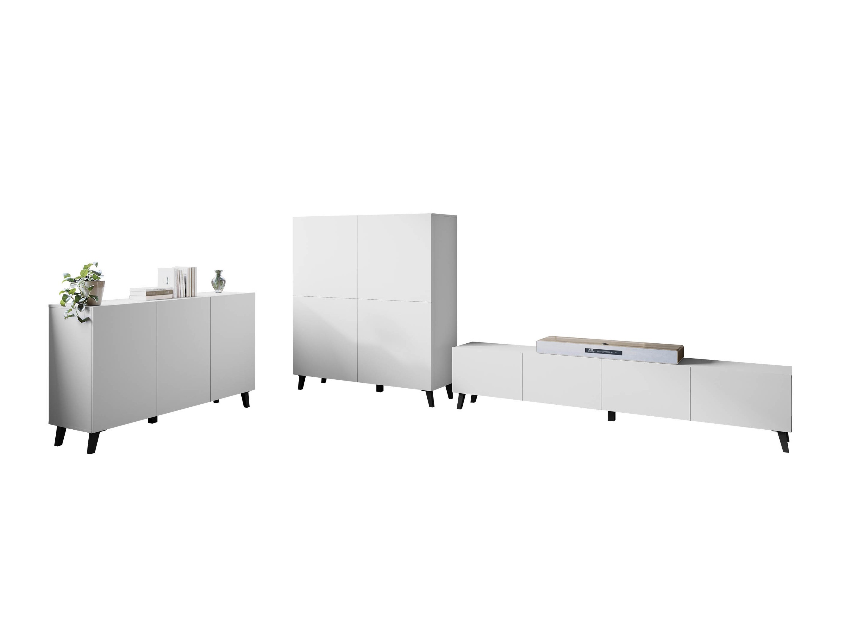 Parete attrezzata Levtive 105 (Bianco)