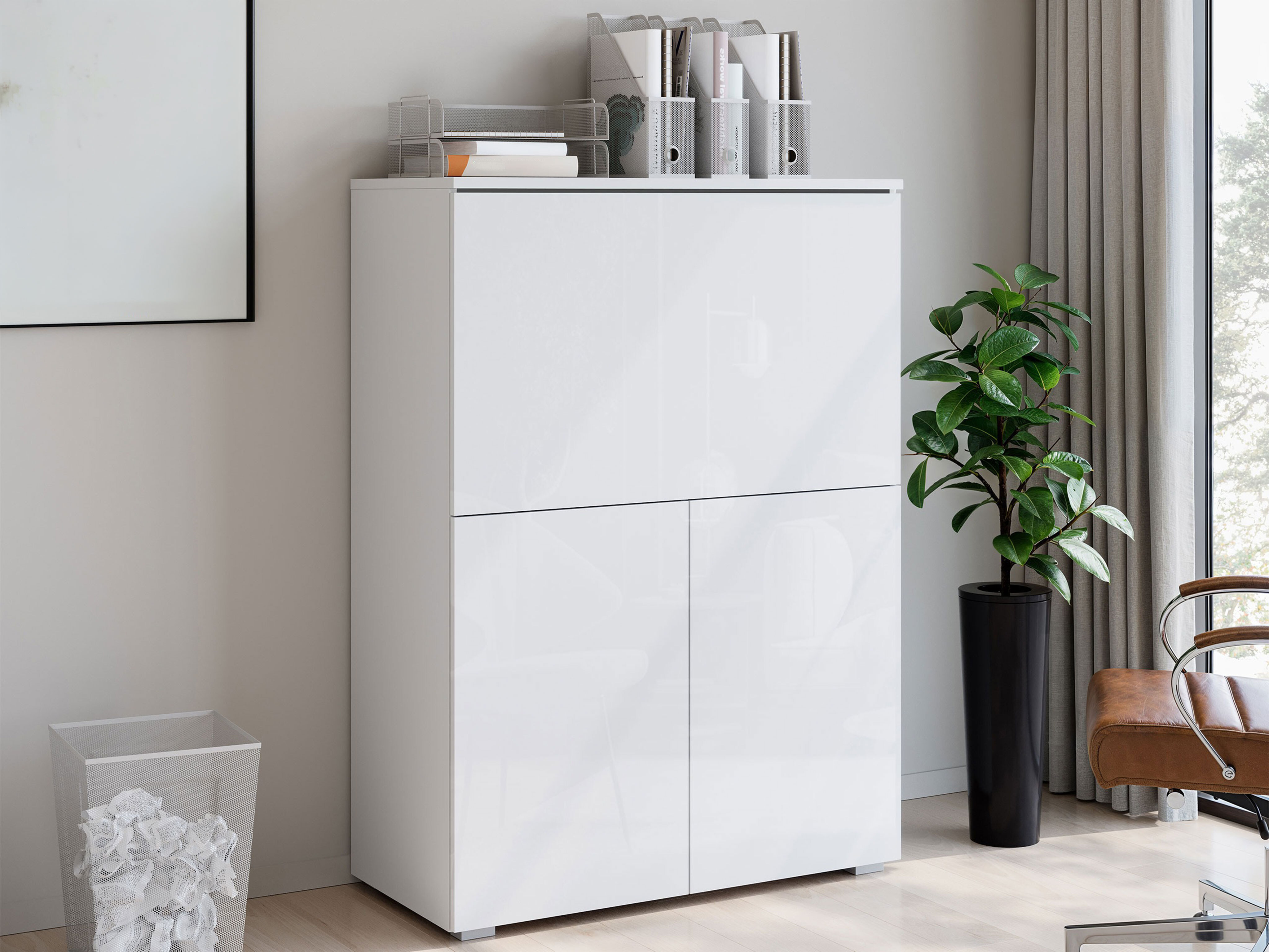 Madia Mirfivo 107 (Bianco + Bianco lucido)