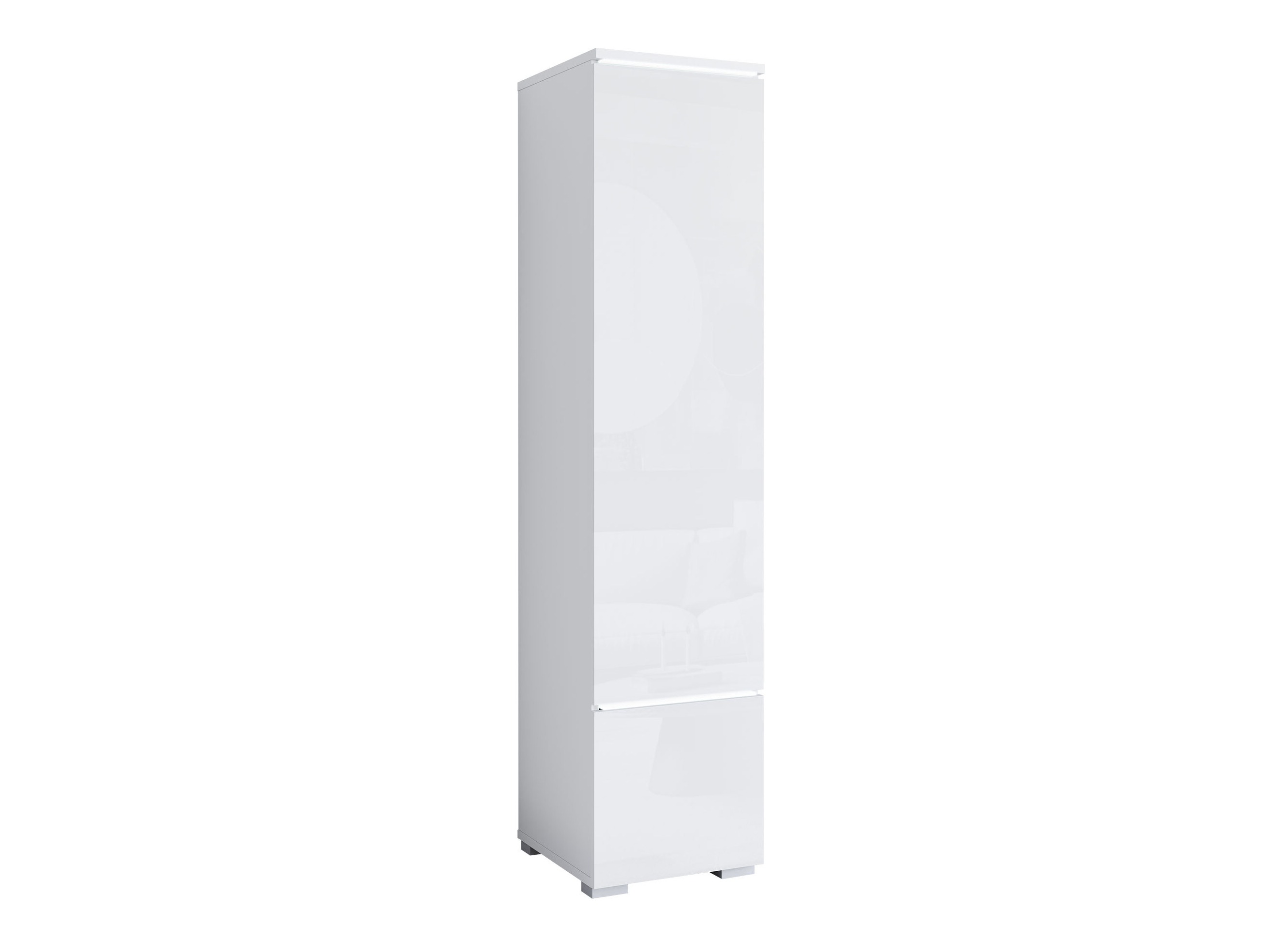 Scaffale Mirfivo 108 (Bianco + Bianco lucido)