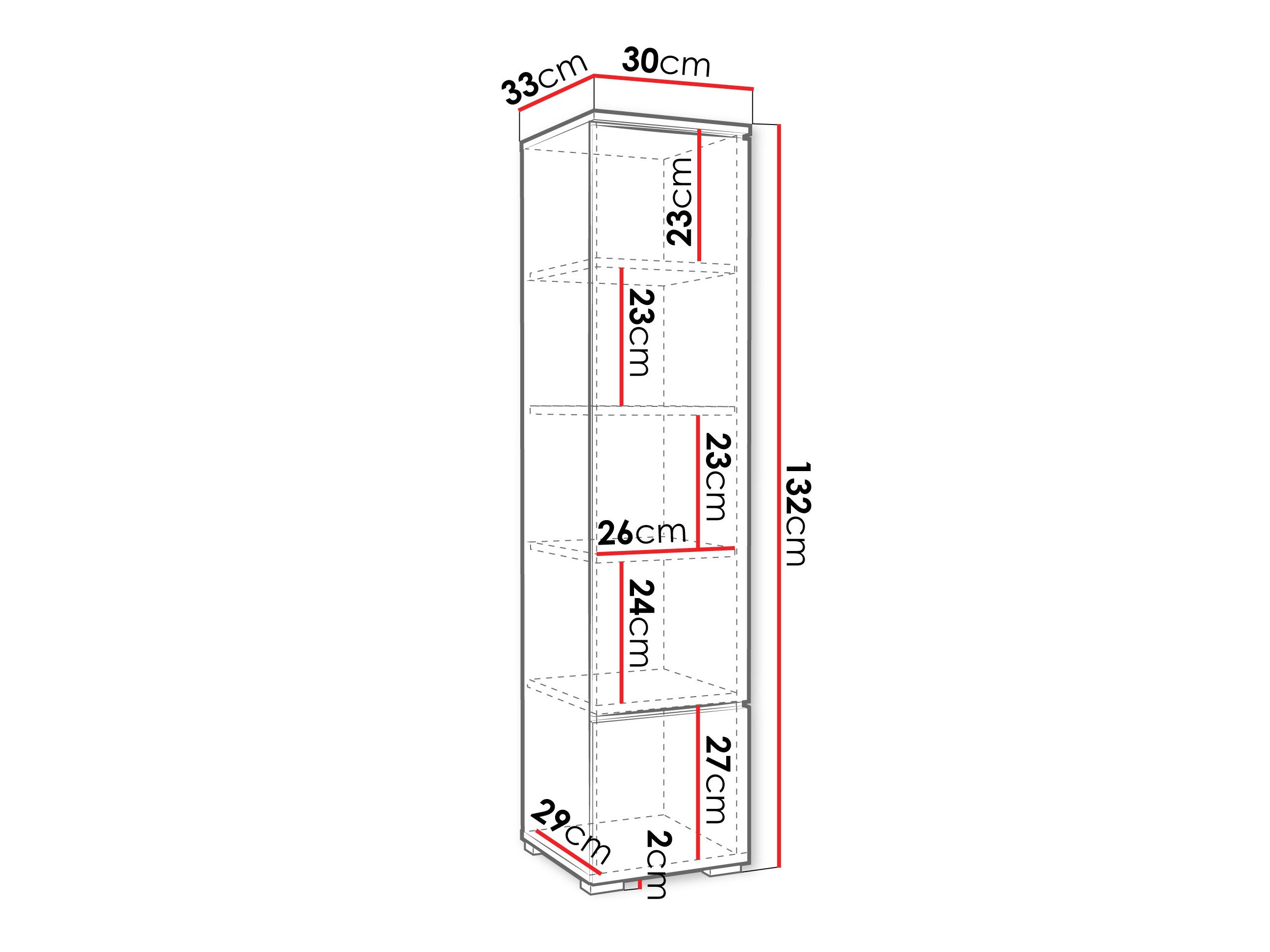 Scaffale Mirfivo 108 (Bianco + Bianco lucido)