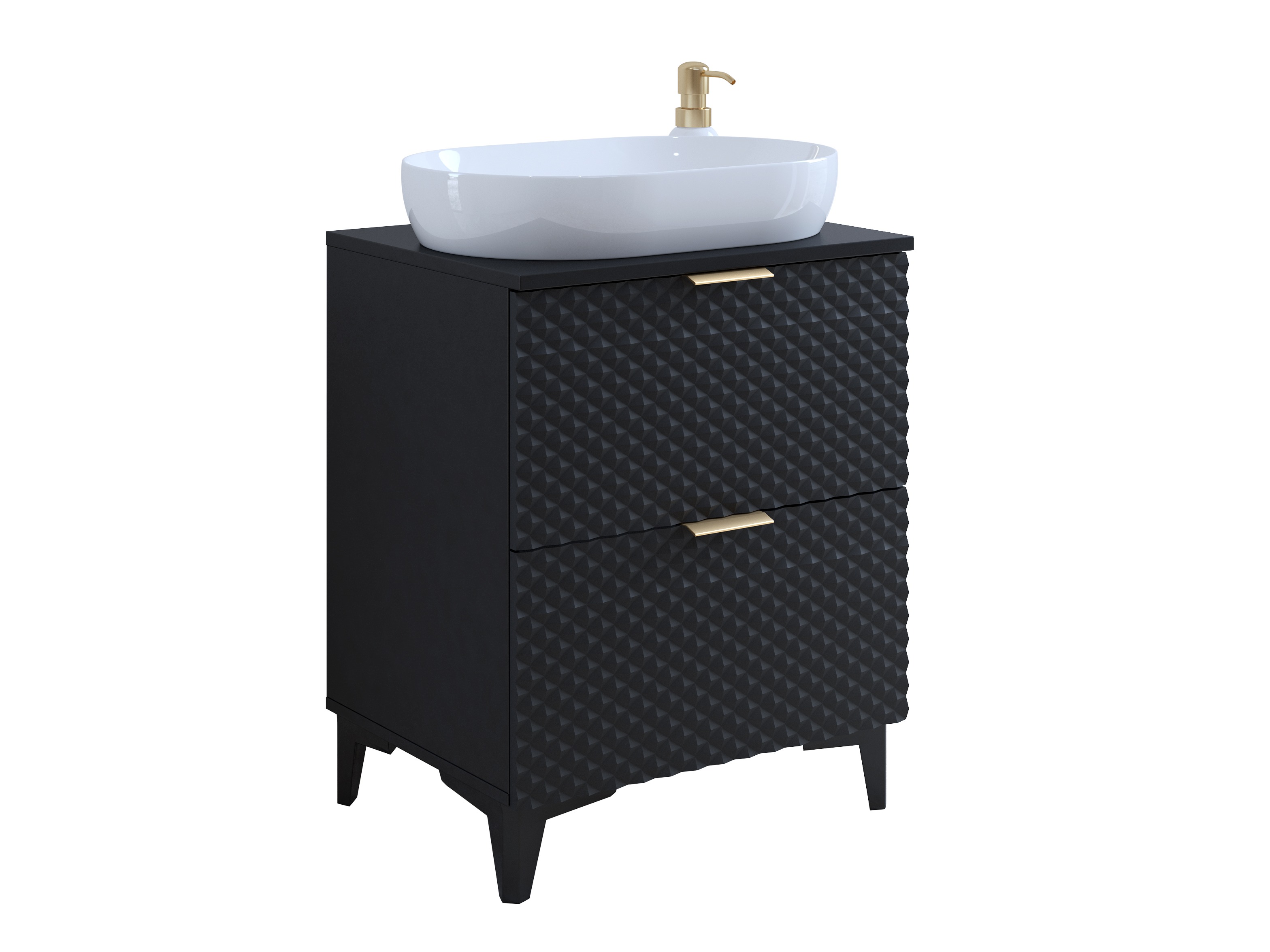 Bagno mobile lavabo Liretu 101 (Nero)