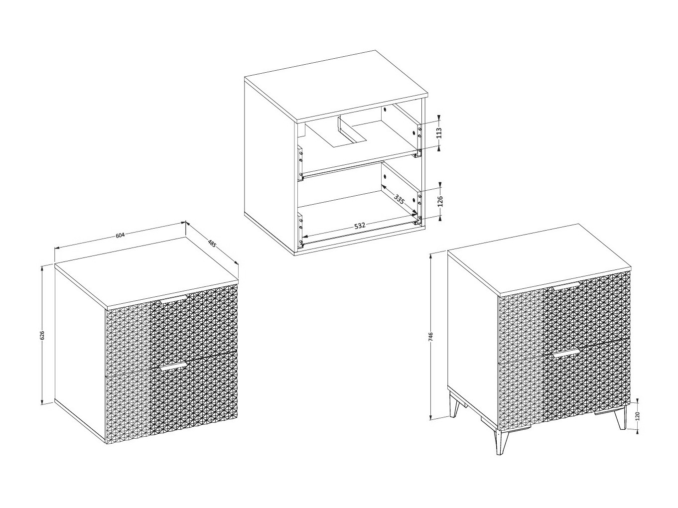 Bagno mobile lavabo Liretu 101 (Nero)