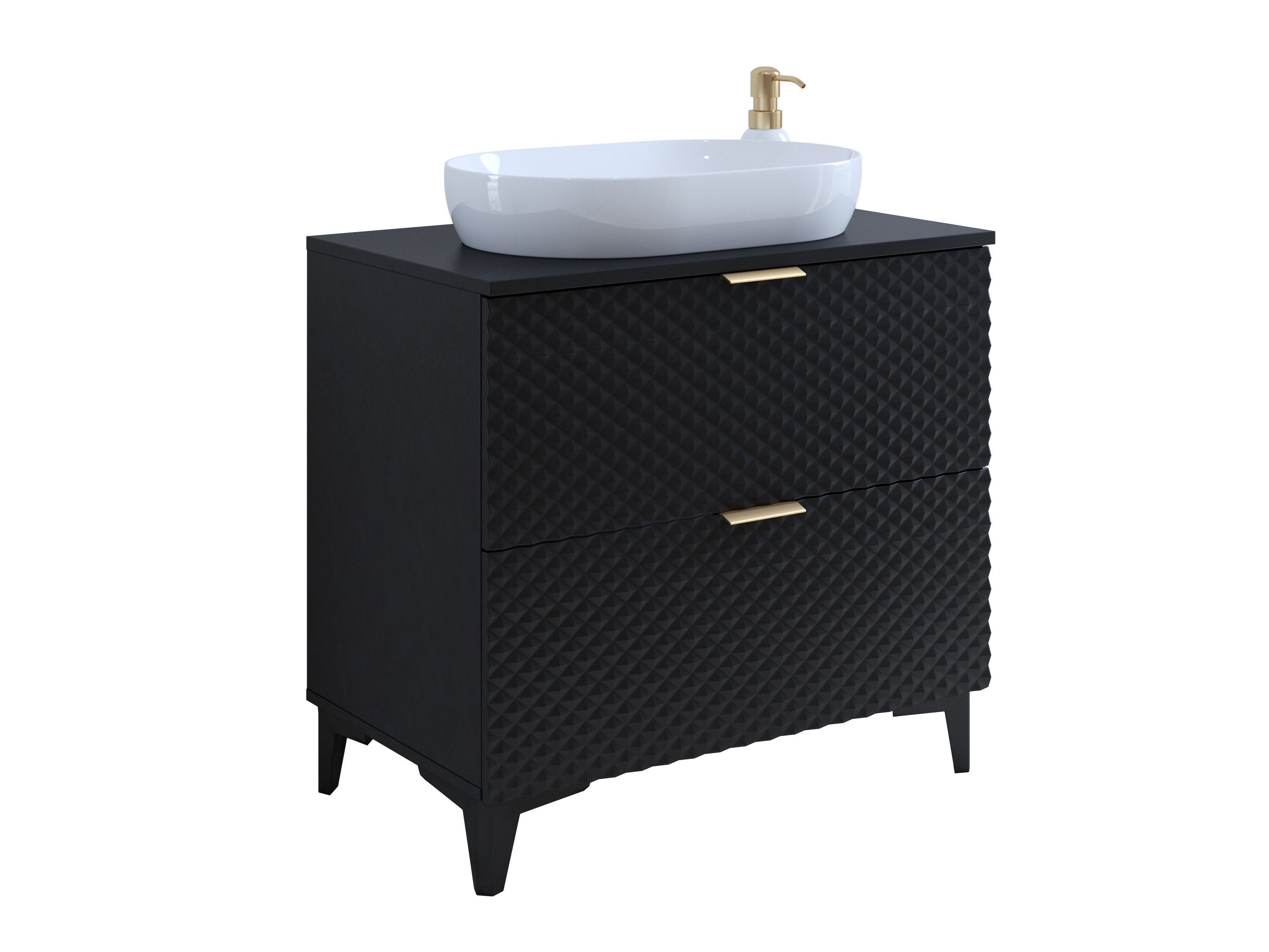 Bagno mobile lavabo Liretu 102 (Nero)