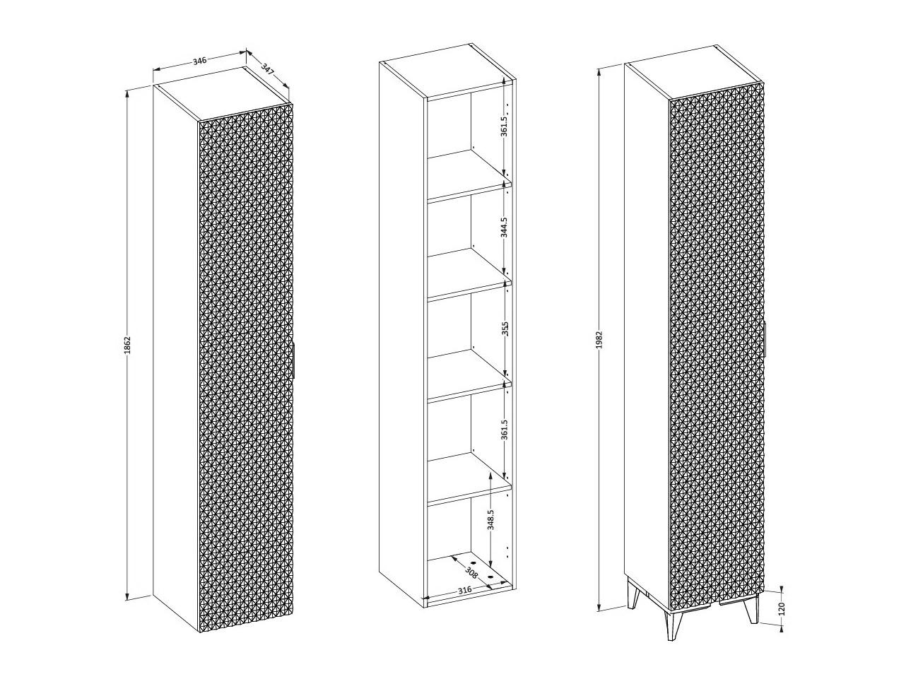 Mobiletto del bagno Liretu 100 (Bianco)