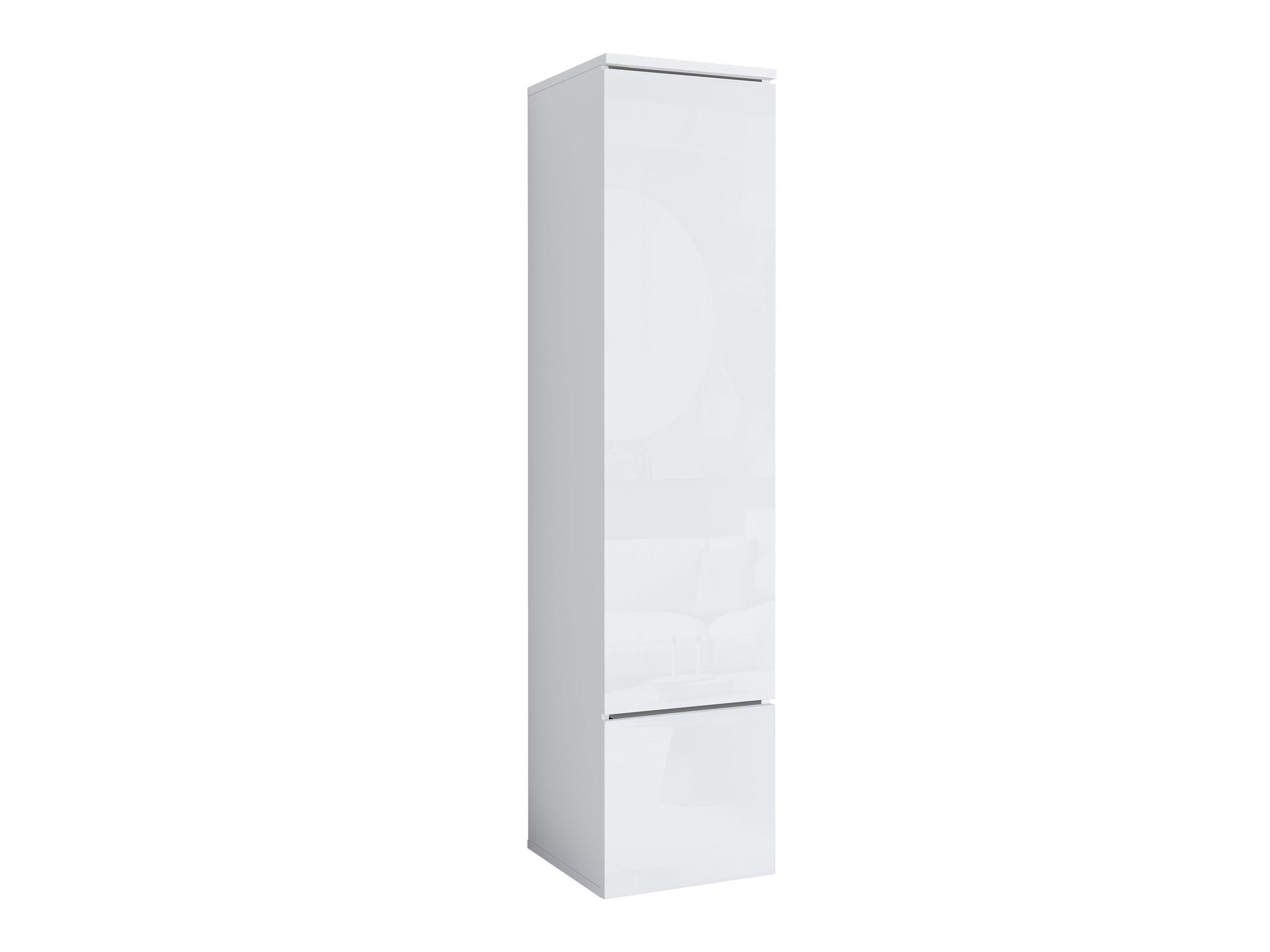 Scaffale Mirfivo 108 (Bianco + Bianco lucido)