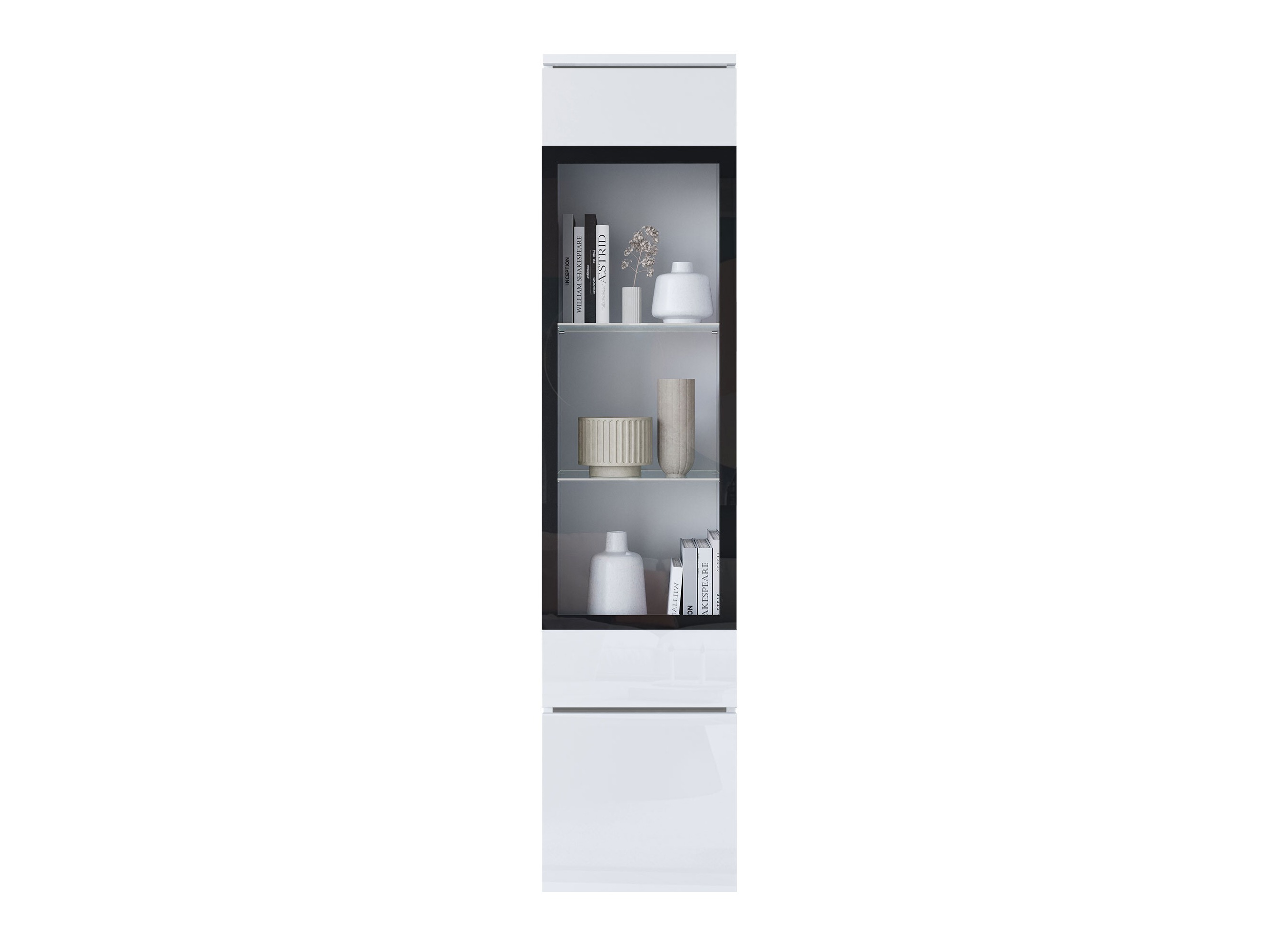 Scaffale Mirfivo 109 (Bianco + Bianco lucido)