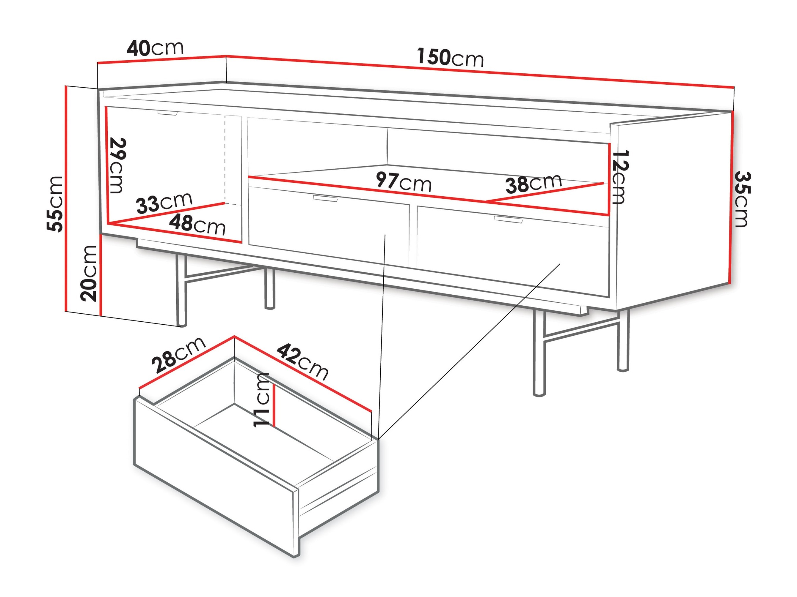 Mobile porta TV Studos (Noce)